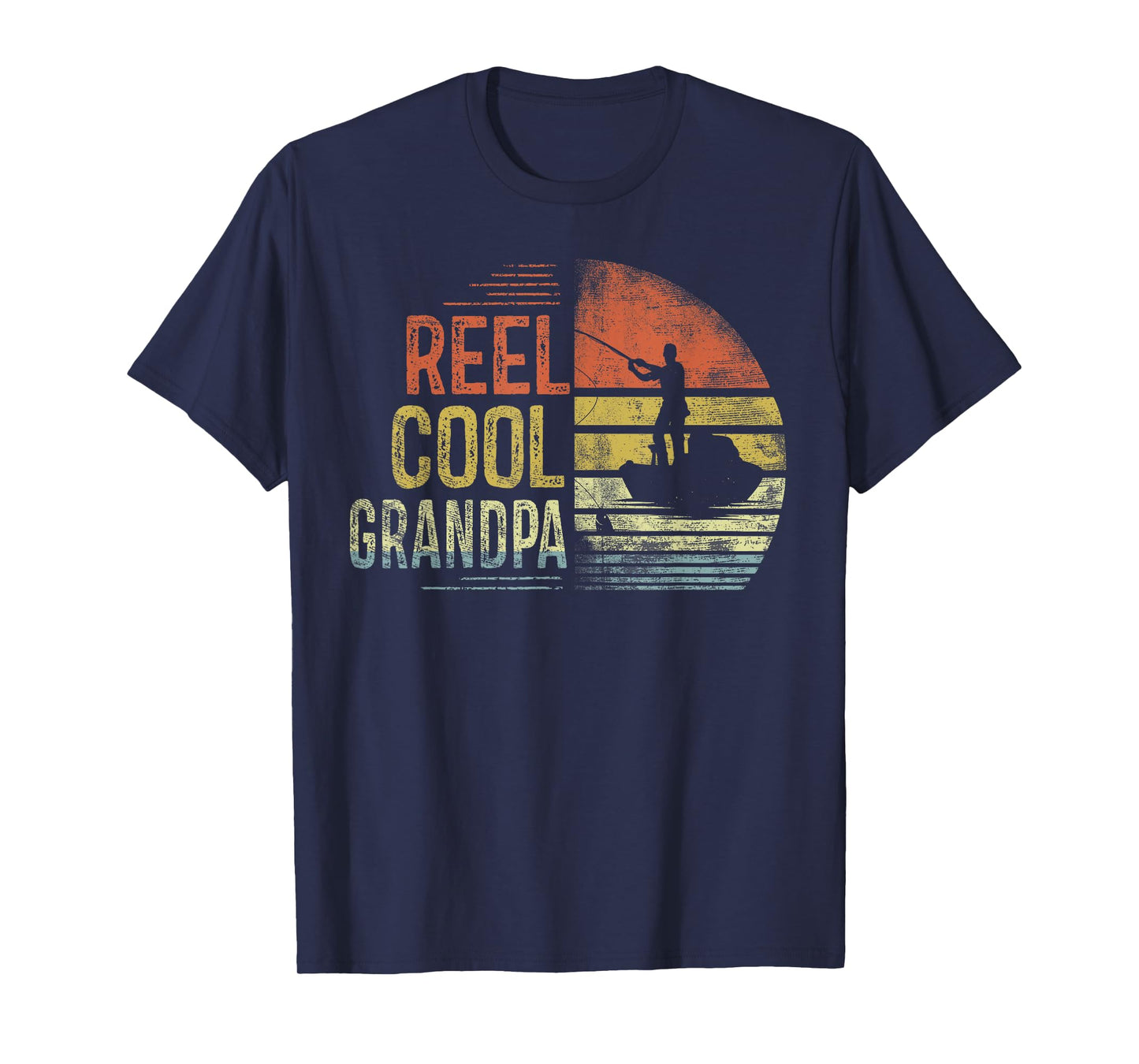Reel Cool Grandpa Fishing Gifts Grandpa Birthday Vintage T-Shirt