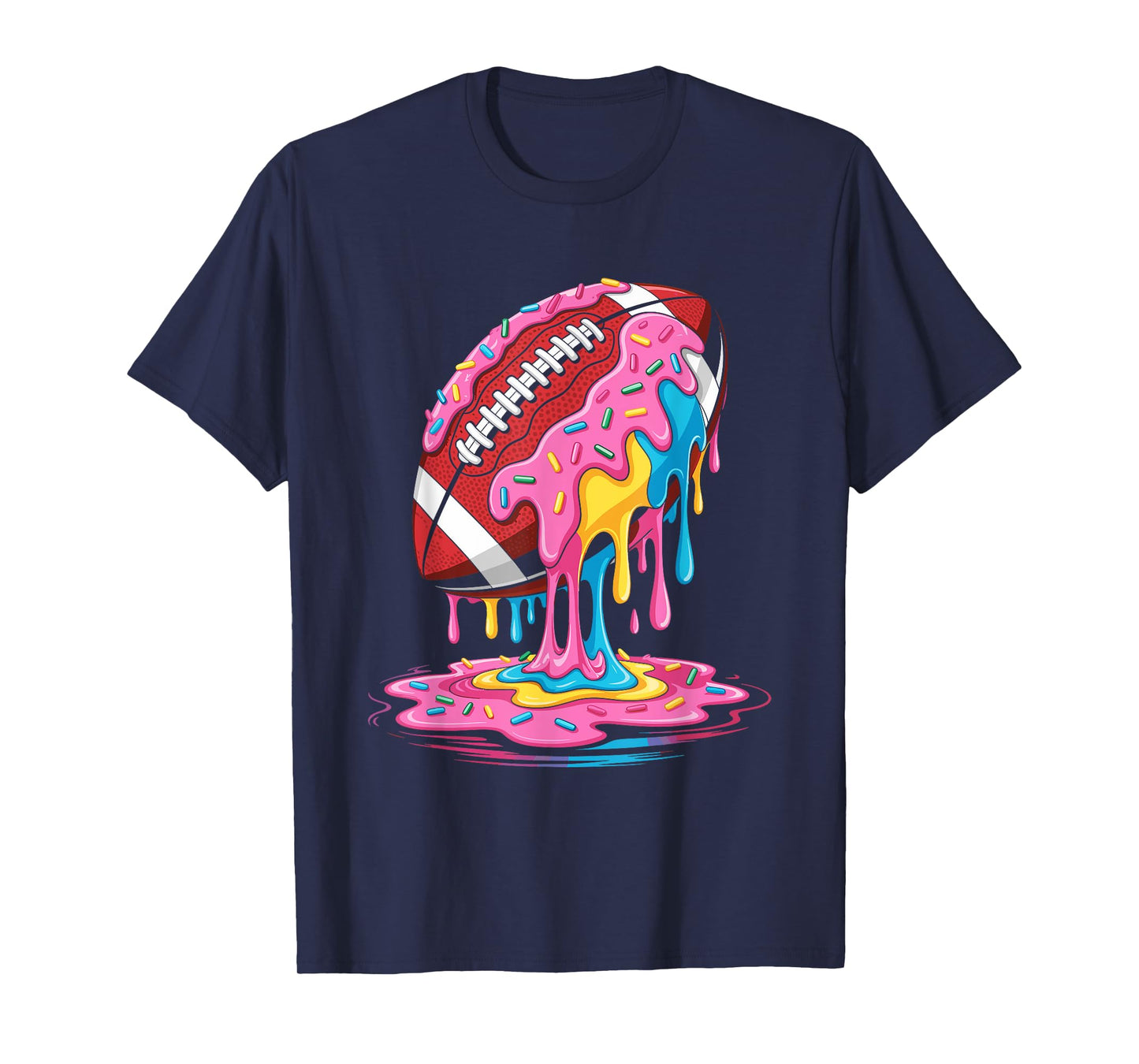 Ice cream Drip Football Sprinkles football drip T-Shirt