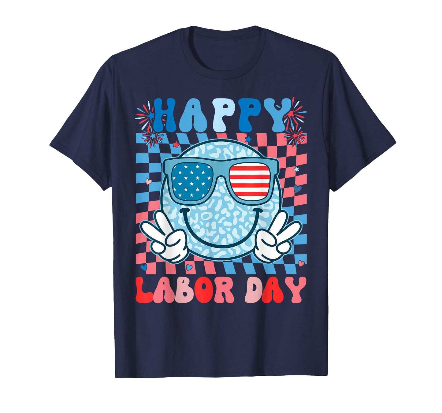 Cute Retro Happy Labor Day Patriotic Labor Day Men Women T-Shirt