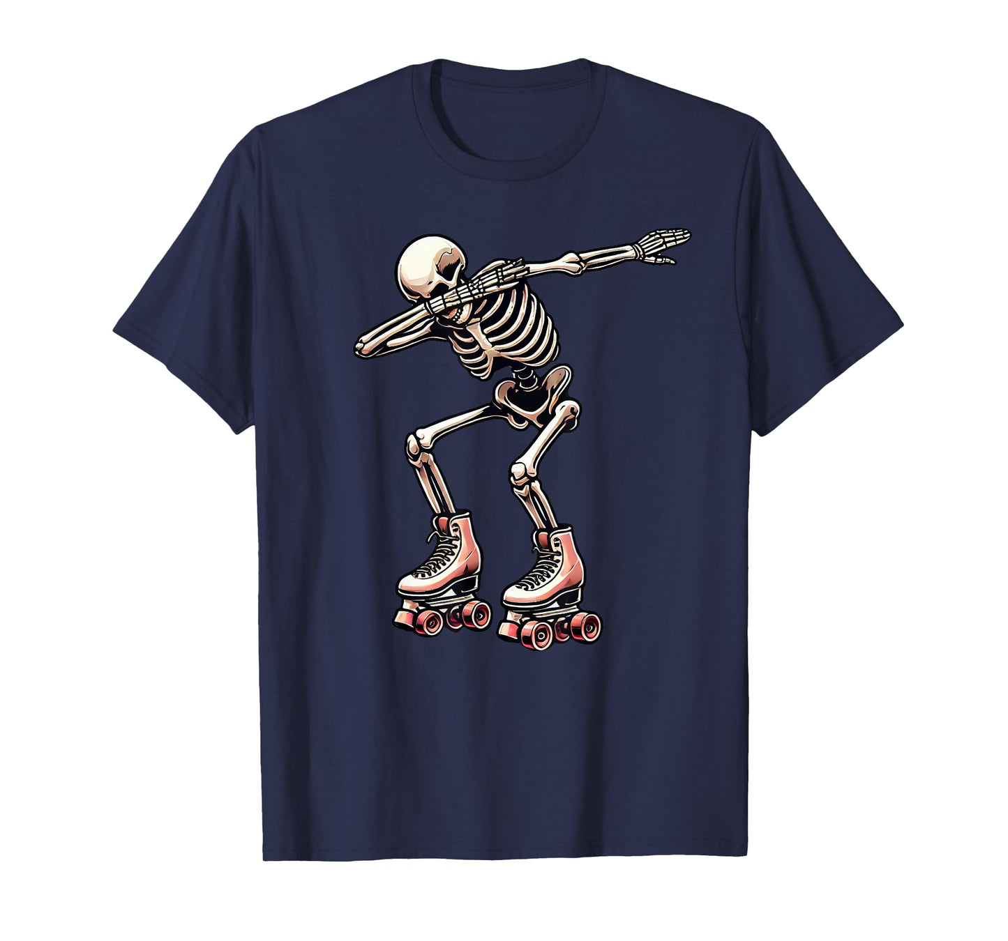 Skeleton Roller Skating Skater Halloween T-Shirt