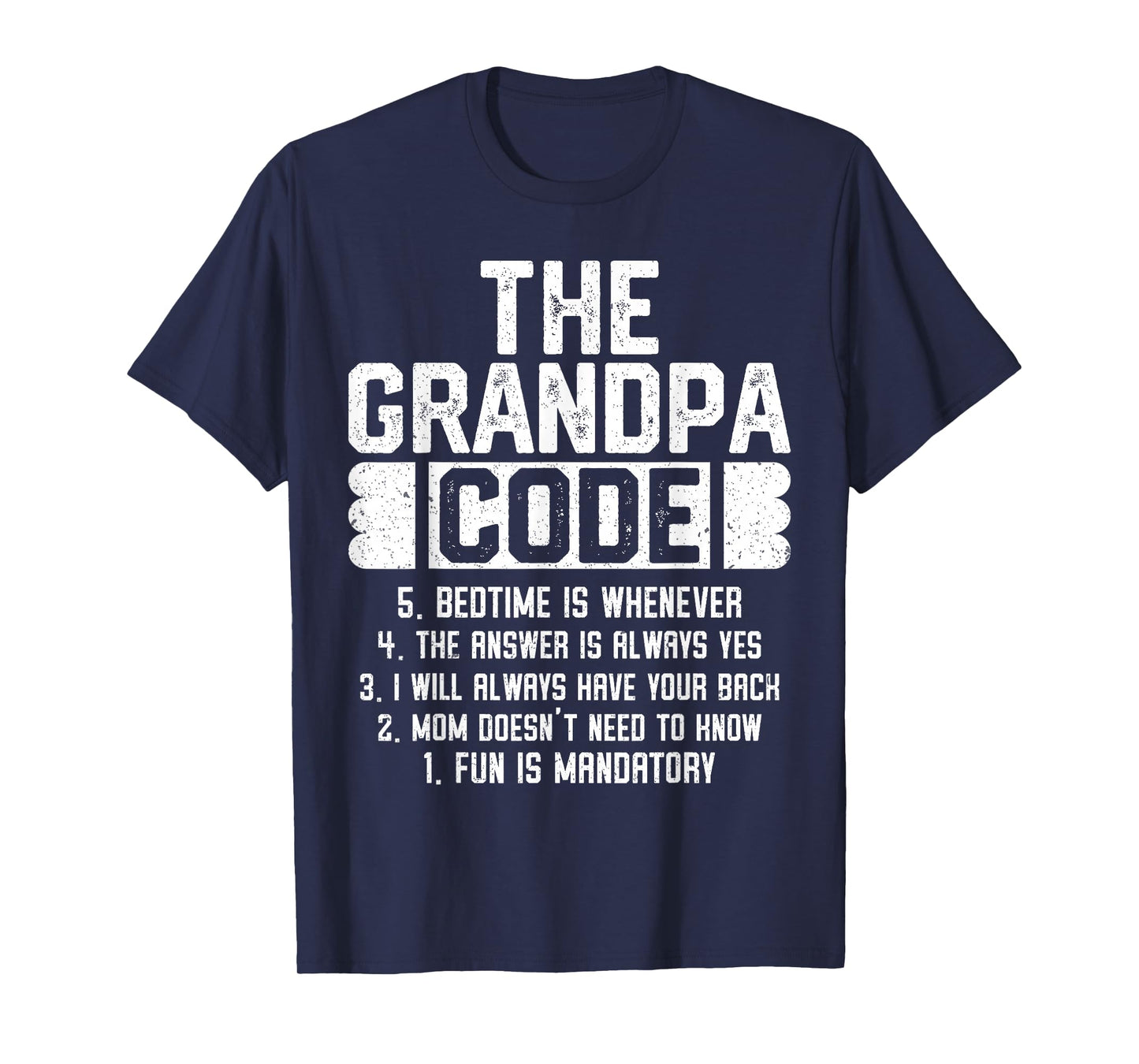 The Grandpa Code Cool Grandfather Joke Fathers Day Funny T-Shirt