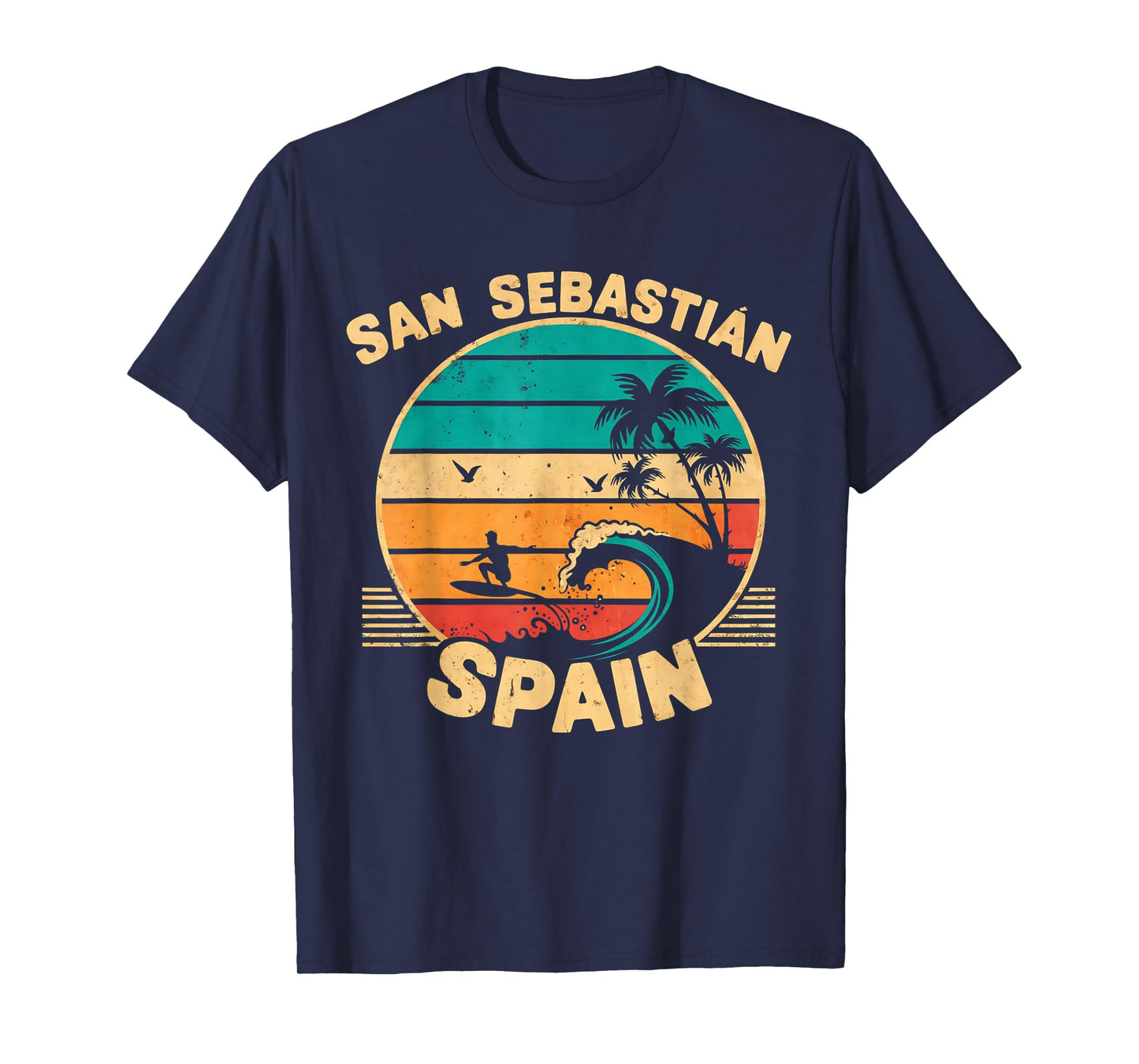 San Sebastian Spain City Passionate About Surfing Waves T-Shirt