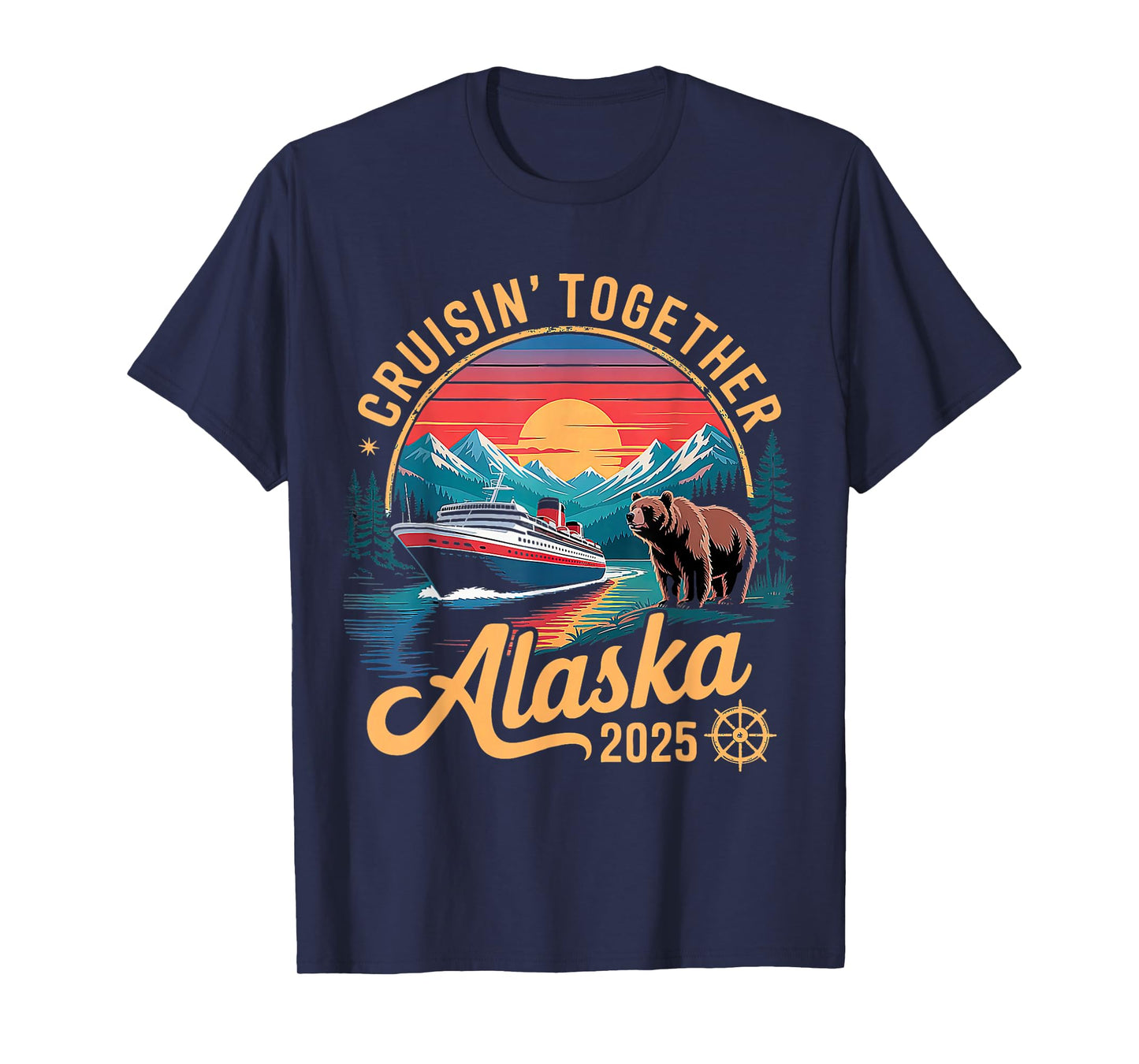 Alaska Cruise 2025 Matching Family Friends And Group Alaskan T-Shirt