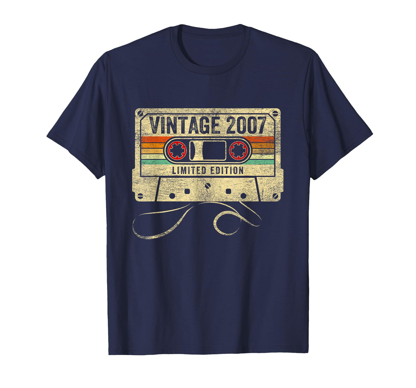 Vintage Made In 2007 18th Birthday Cassette Tape 18 Year Old T-Shirt