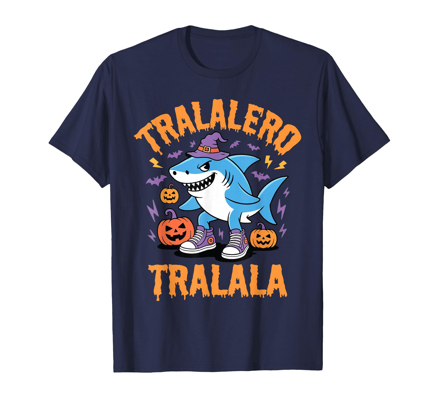 Tralalero Tralala Funny Shark Meme Halloween Costume Kids T-Shirt