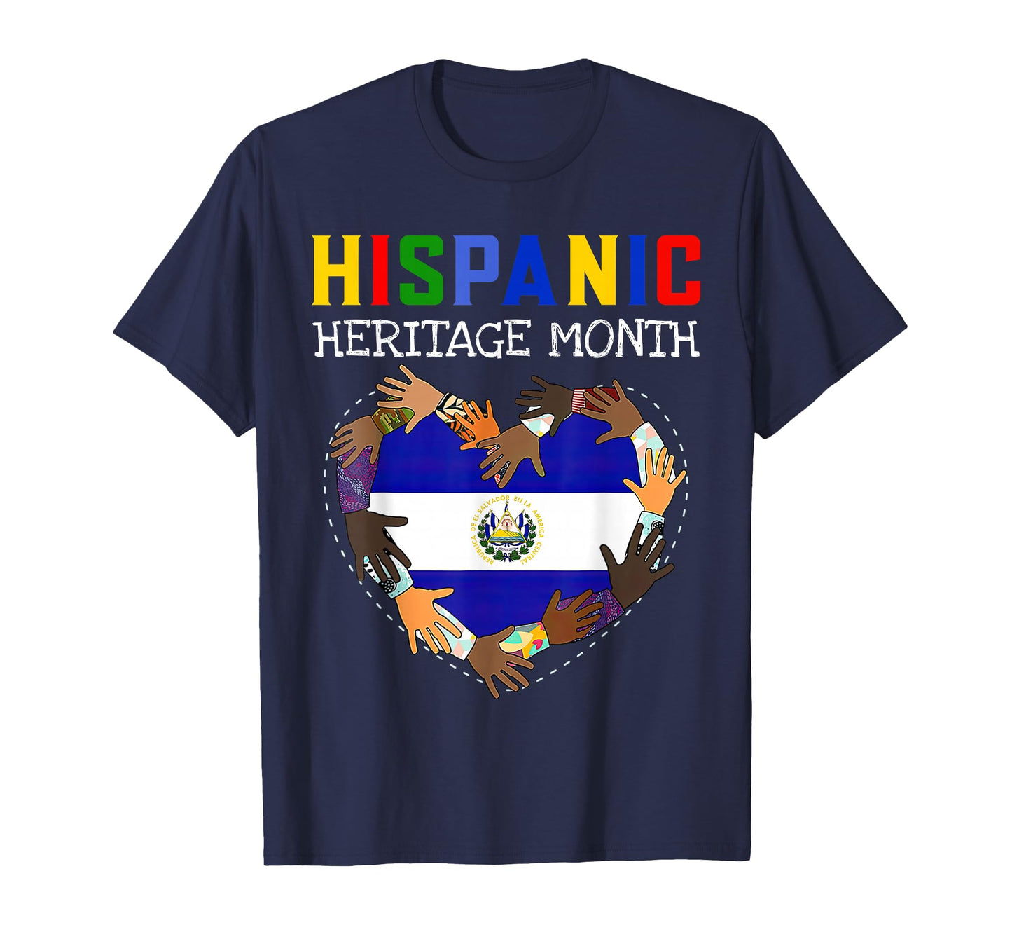 Hispanic Heritage Month El Salvador Kids Boys Girls T-Shirt