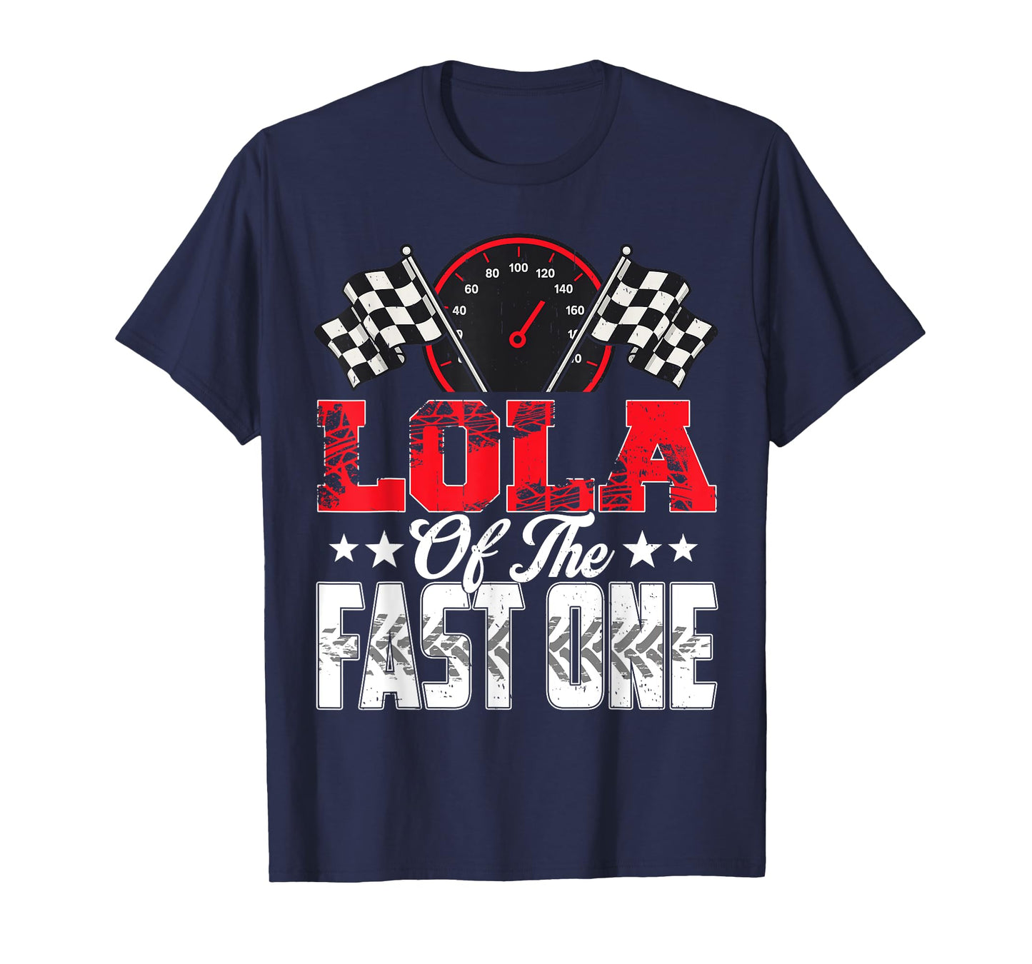 Lola of The Fast One Birthday 1st Race Car Family T-Shirt