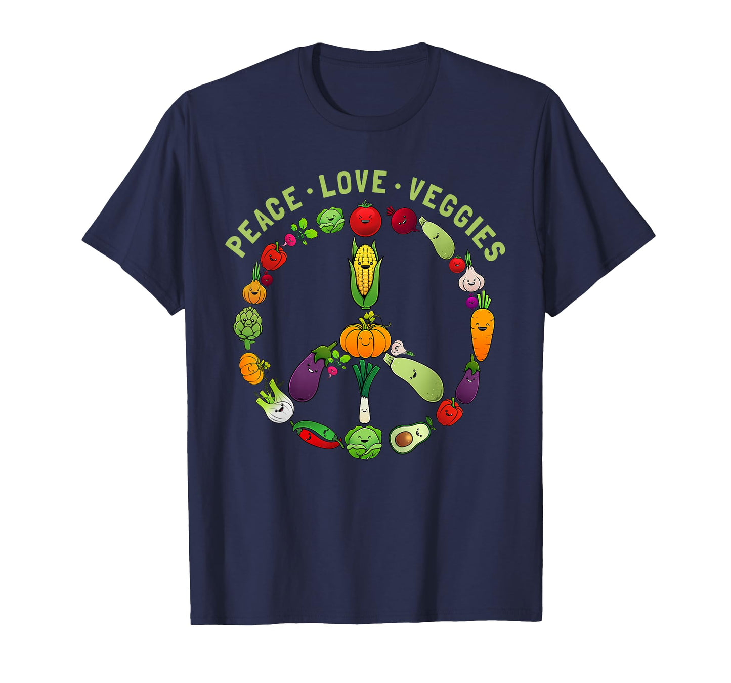 Funny Veggie Art For Women Men Vegan Food Vegetables Themed T-Shirt