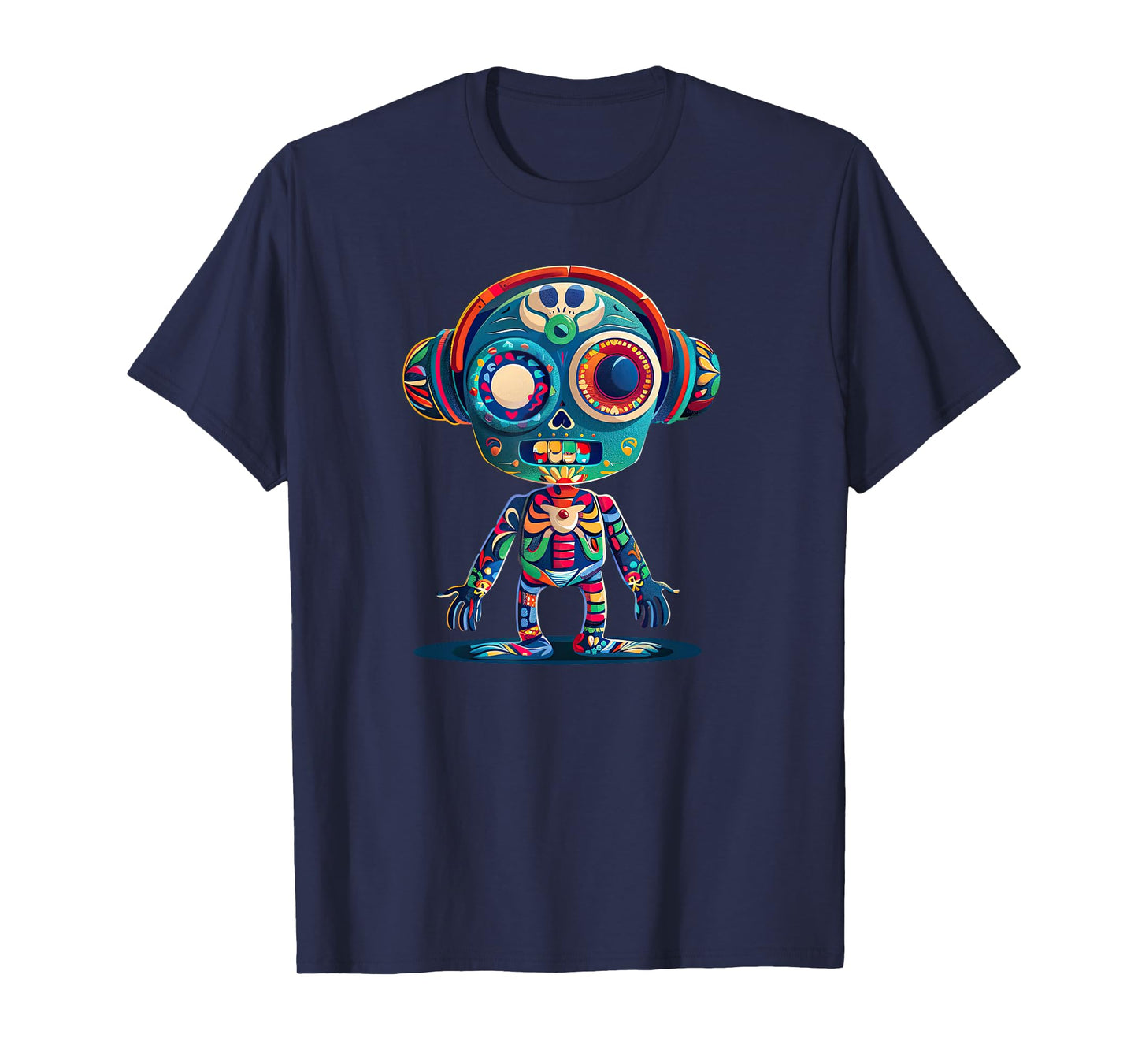 Skull with Headphones Music T-Shirt