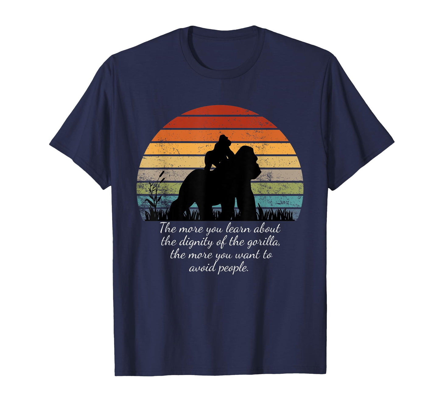 The More You Learn About the Dignity of the Gorilla retro T-Shirt