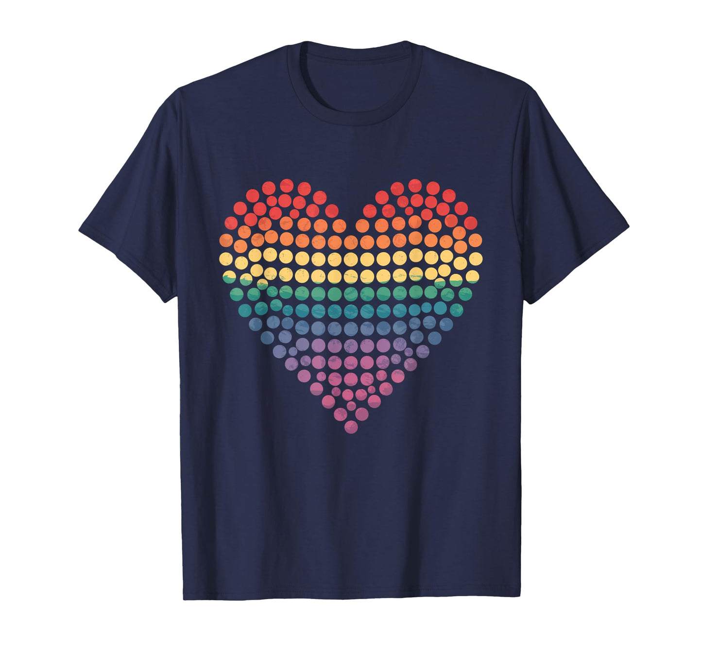 Novelty Mens Womens Love Polka Dot Heart Tops T-Shirt