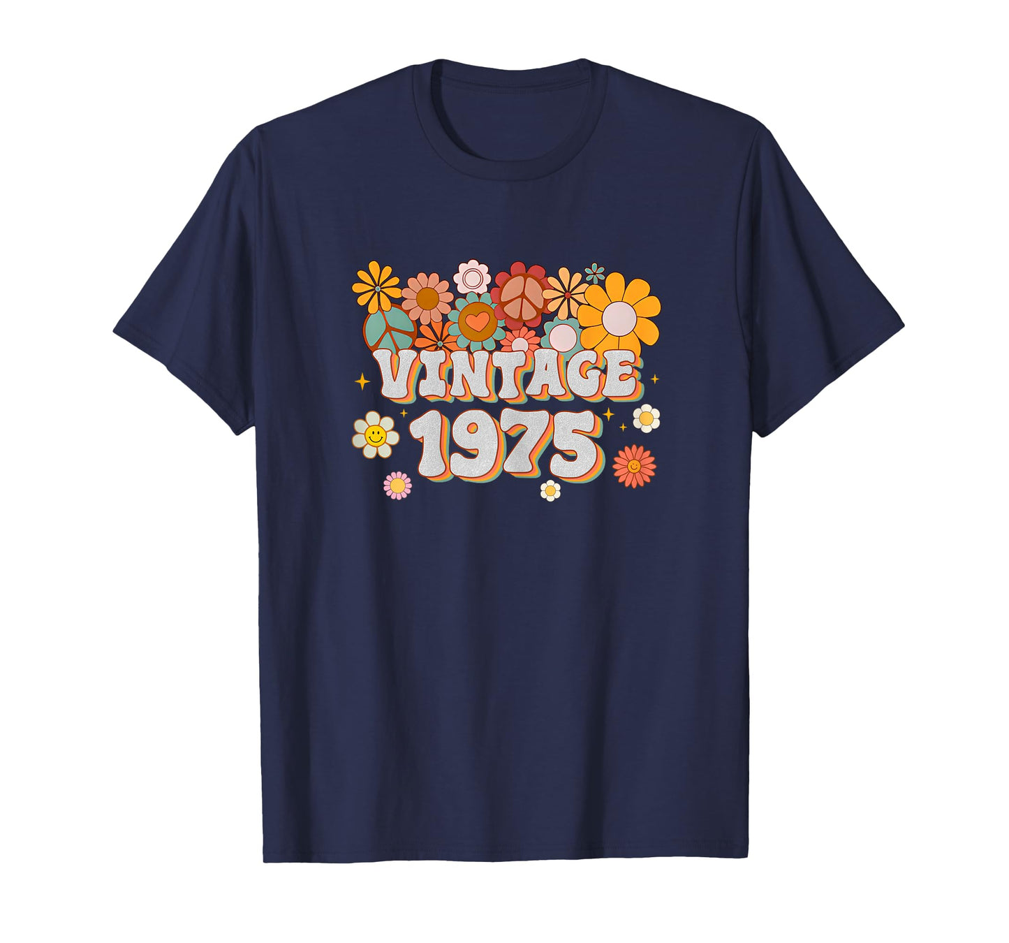 Vintage 1975 48th Birthday Gift Retro 48 Years Old Mom Dad T-Shirt