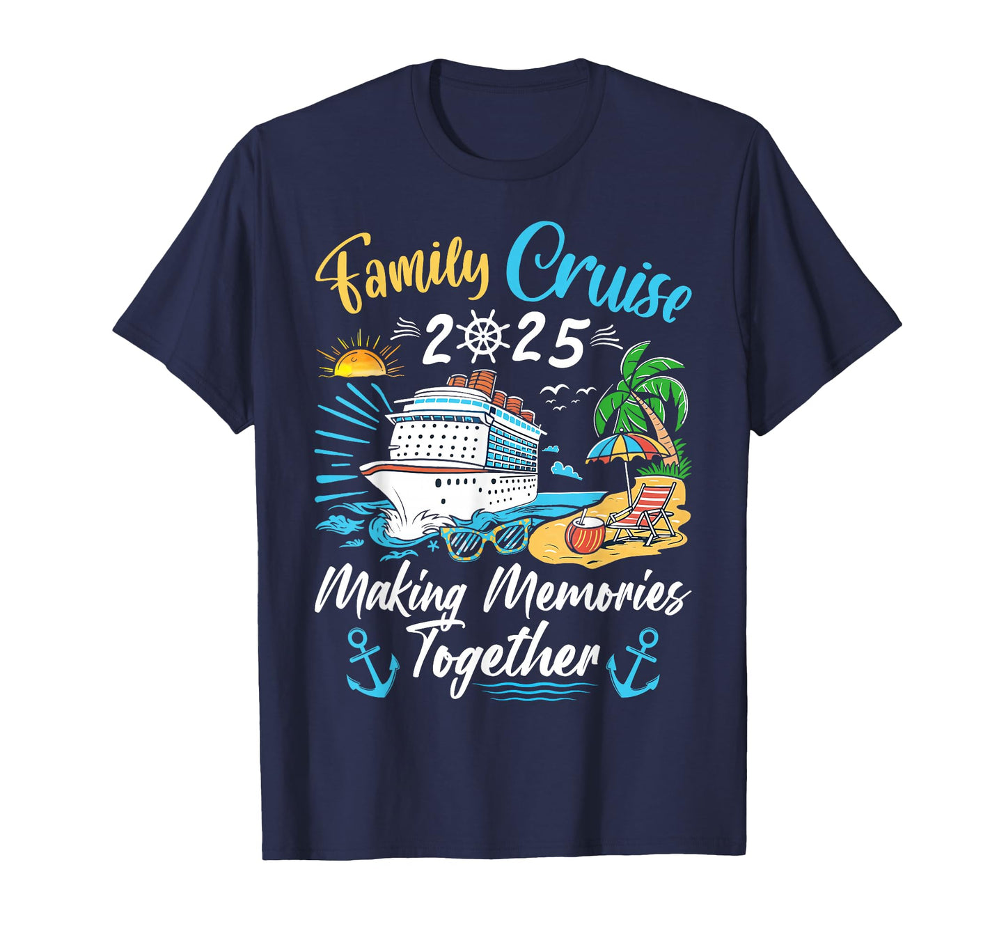 Family Cruise Party Celebration Costume Outfit Tee Unisex-Adults, Kids Family Matching Cruise Vacation Party T-Shirt Black Short Sleeve Small, Medium, Large, Extra Large