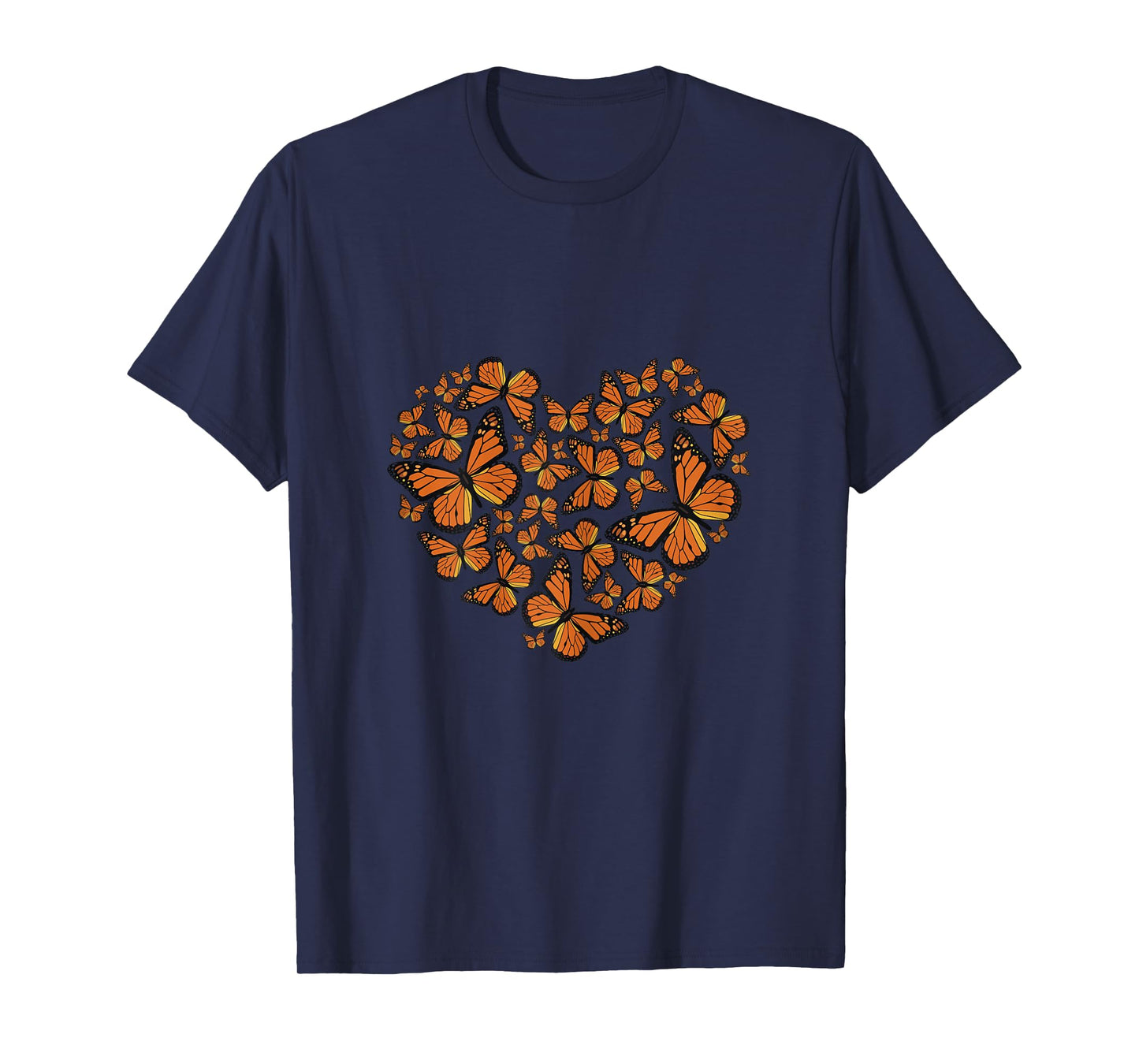 Monarch Butterfly Love Heart Tshirt Gift for Women and Girls T-Shirt