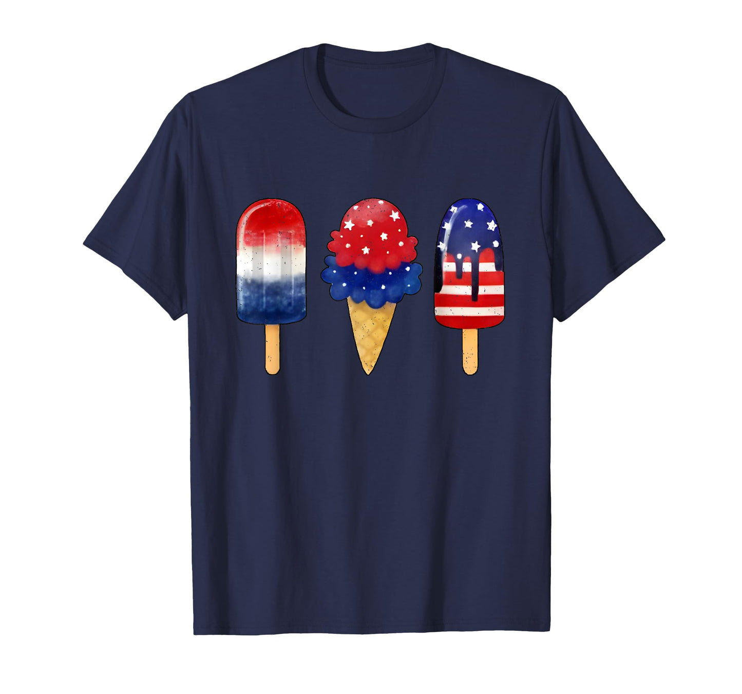 4th Of July Cute Popsicle Patriotic Ice Cream Men Women Kid T-Shirt
