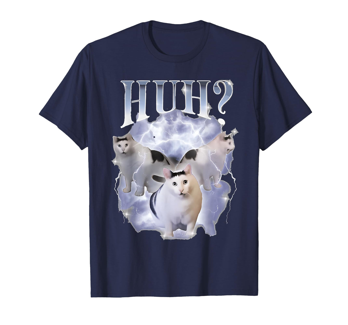 Huh Cat Chonky Meme Cat Lovers T-Shirt for Men Women