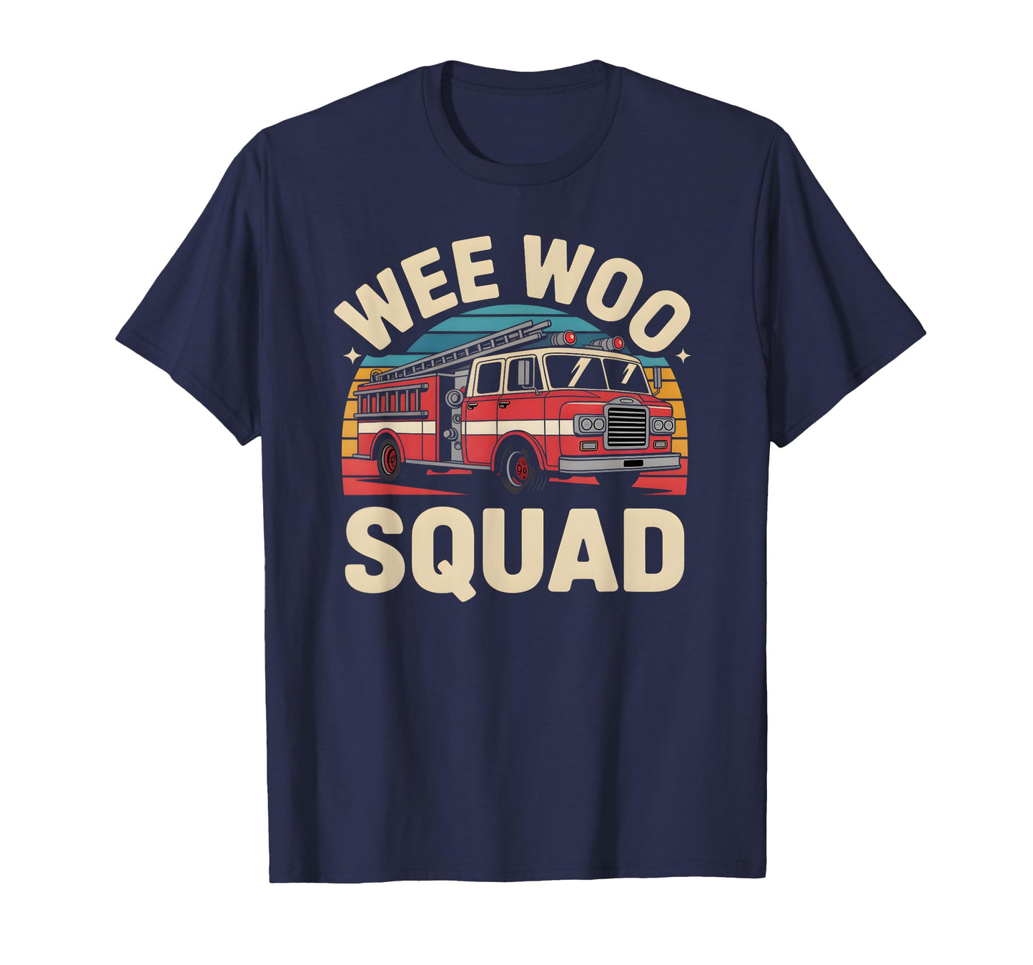 Wee Woo Squad Funny Firefighter Fire Truck Fireman Men Women T-Shirt