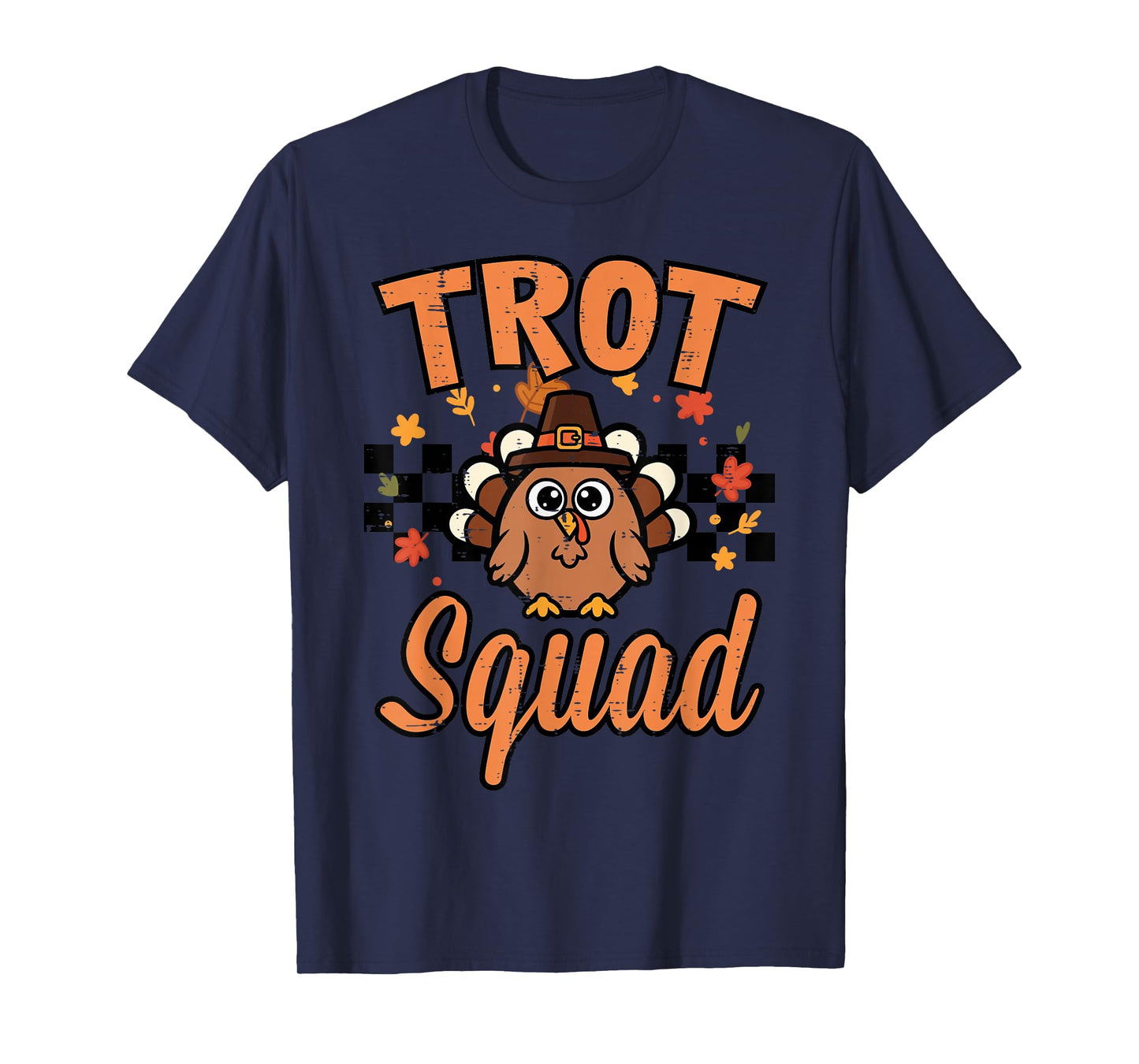 Thanksgiving Turkey Trot Squad Funny Fall Women Men Kids T-Shirt