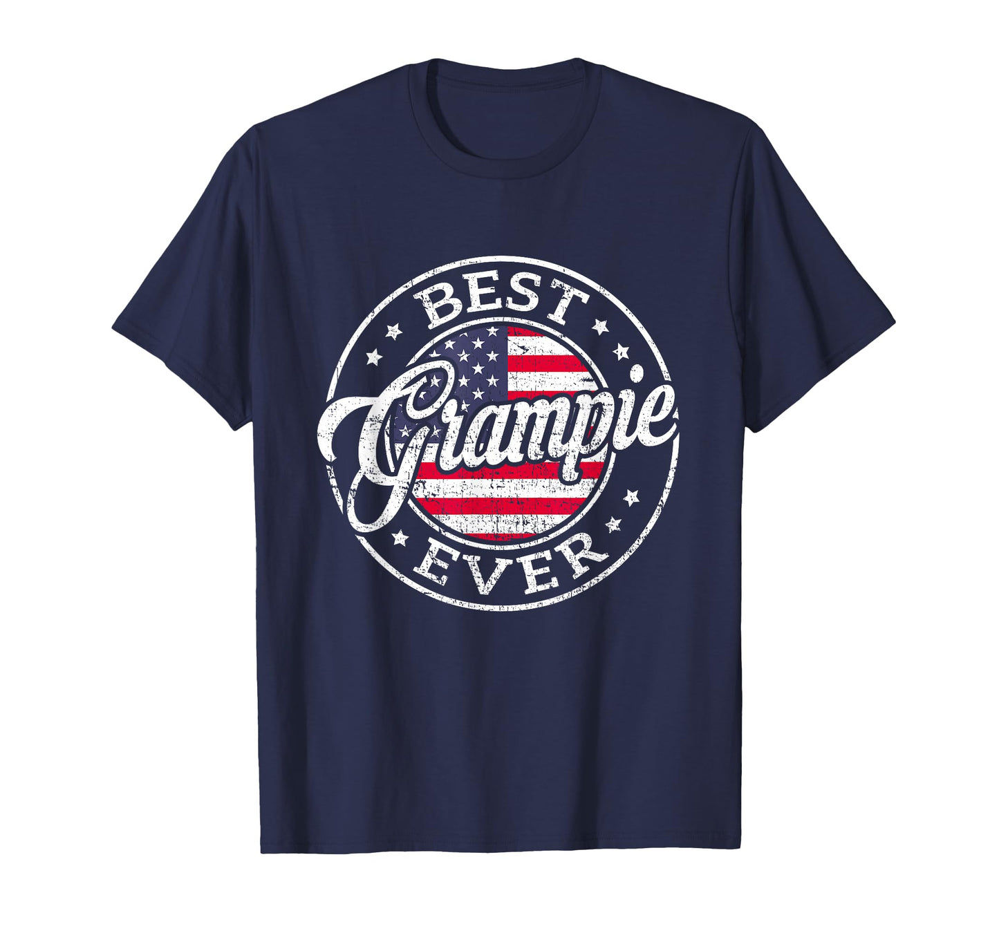 Best Grampie Ever USA Flag Fathers Day Family T-Shirt