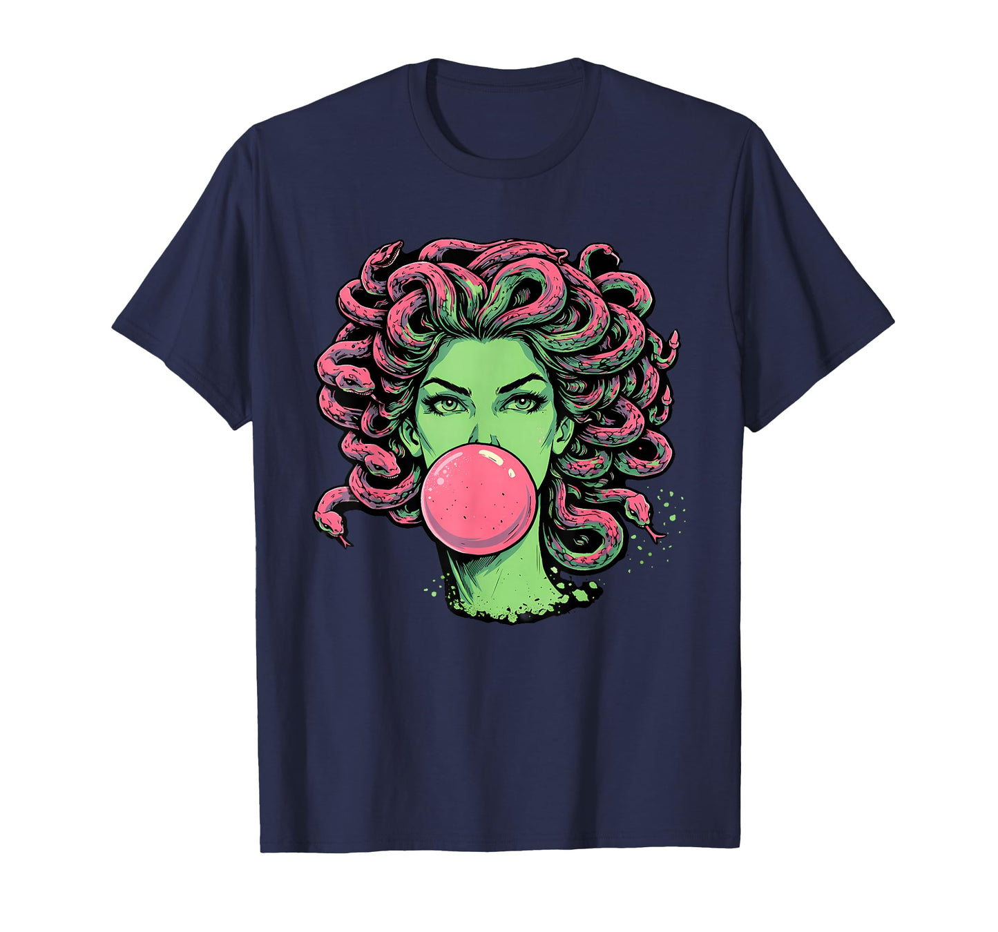 Medusa Bubblegum Greek Mythological Snake Hair Goddess T-Shirt