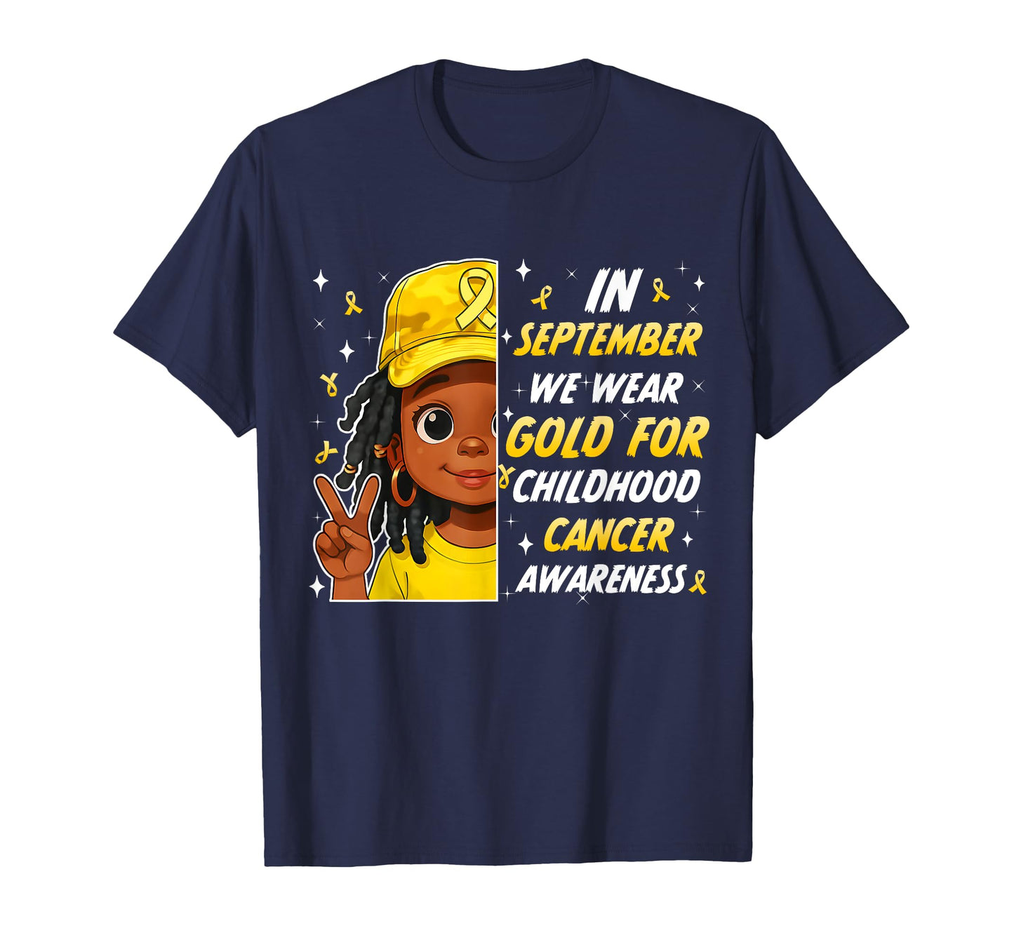 In September We Wear Gold For Childhood Cancer Awareness T-Shirt