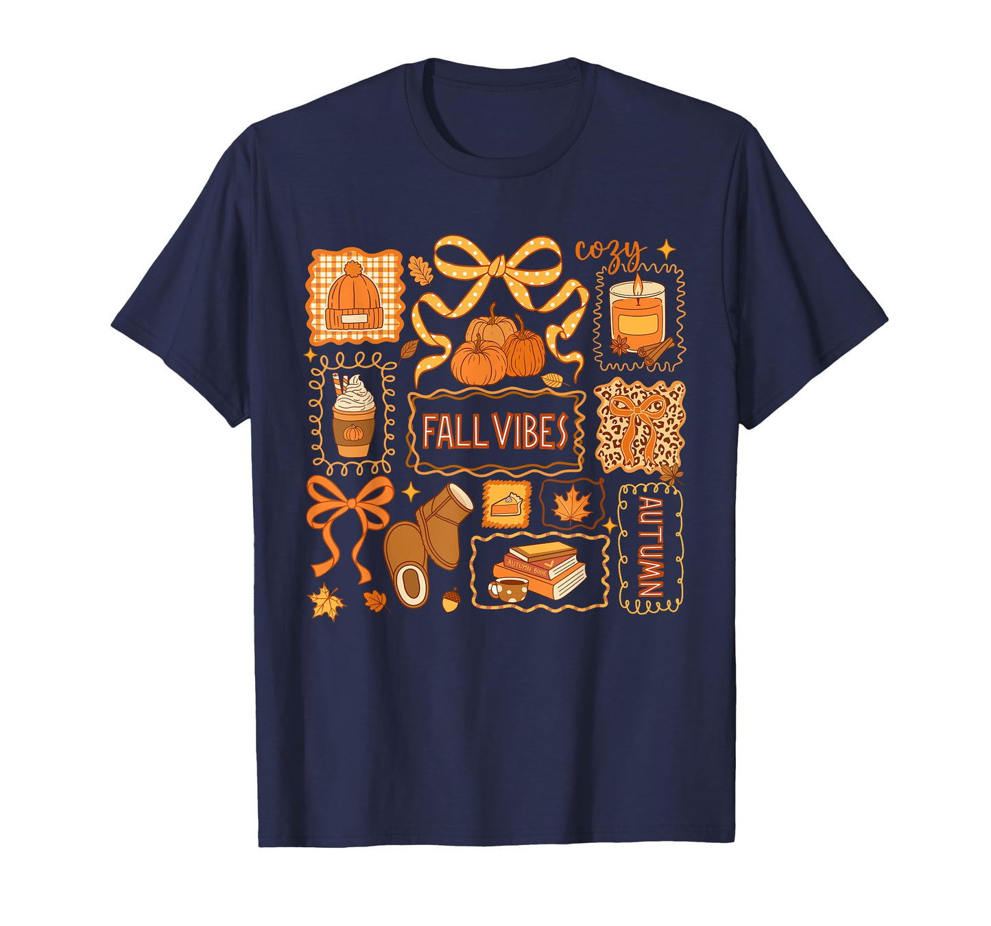 Fall Vibes Autumn Coquette Pumpkin Thanksgiving Coffee Women T-Shirt