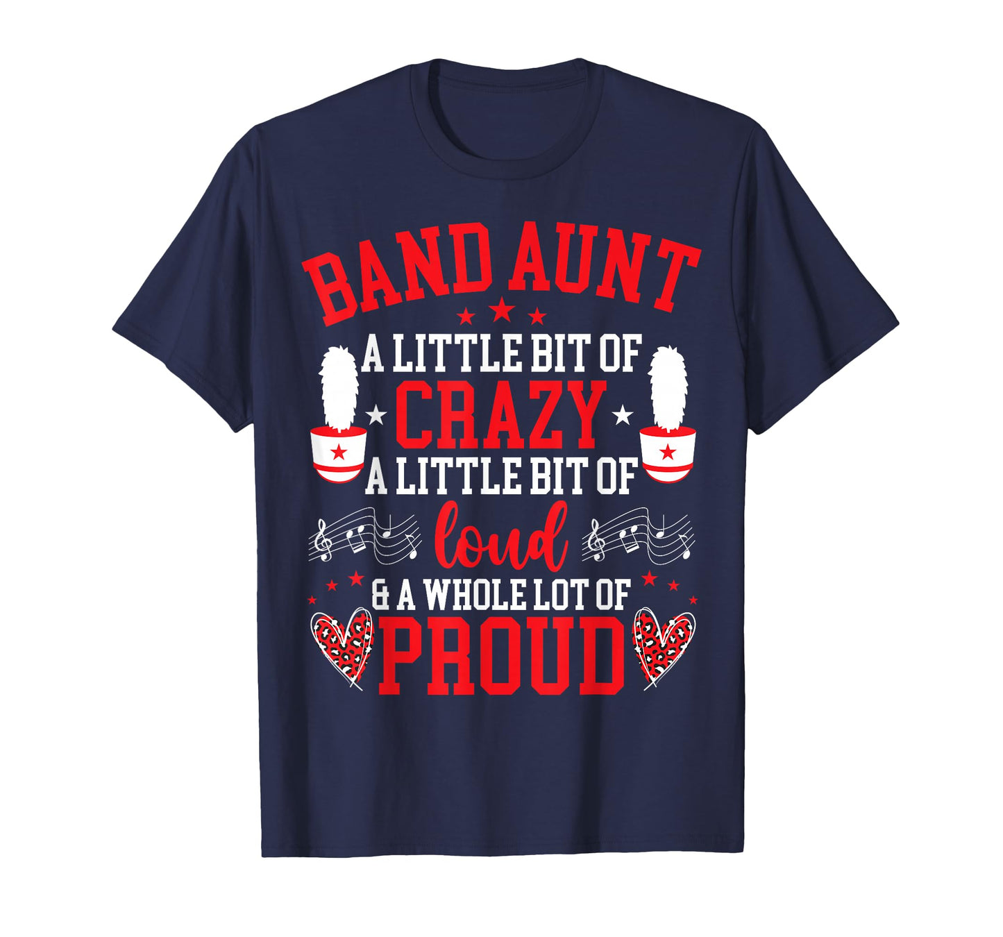 Band Aunt Proud Marching Band Aunt T-Shirt