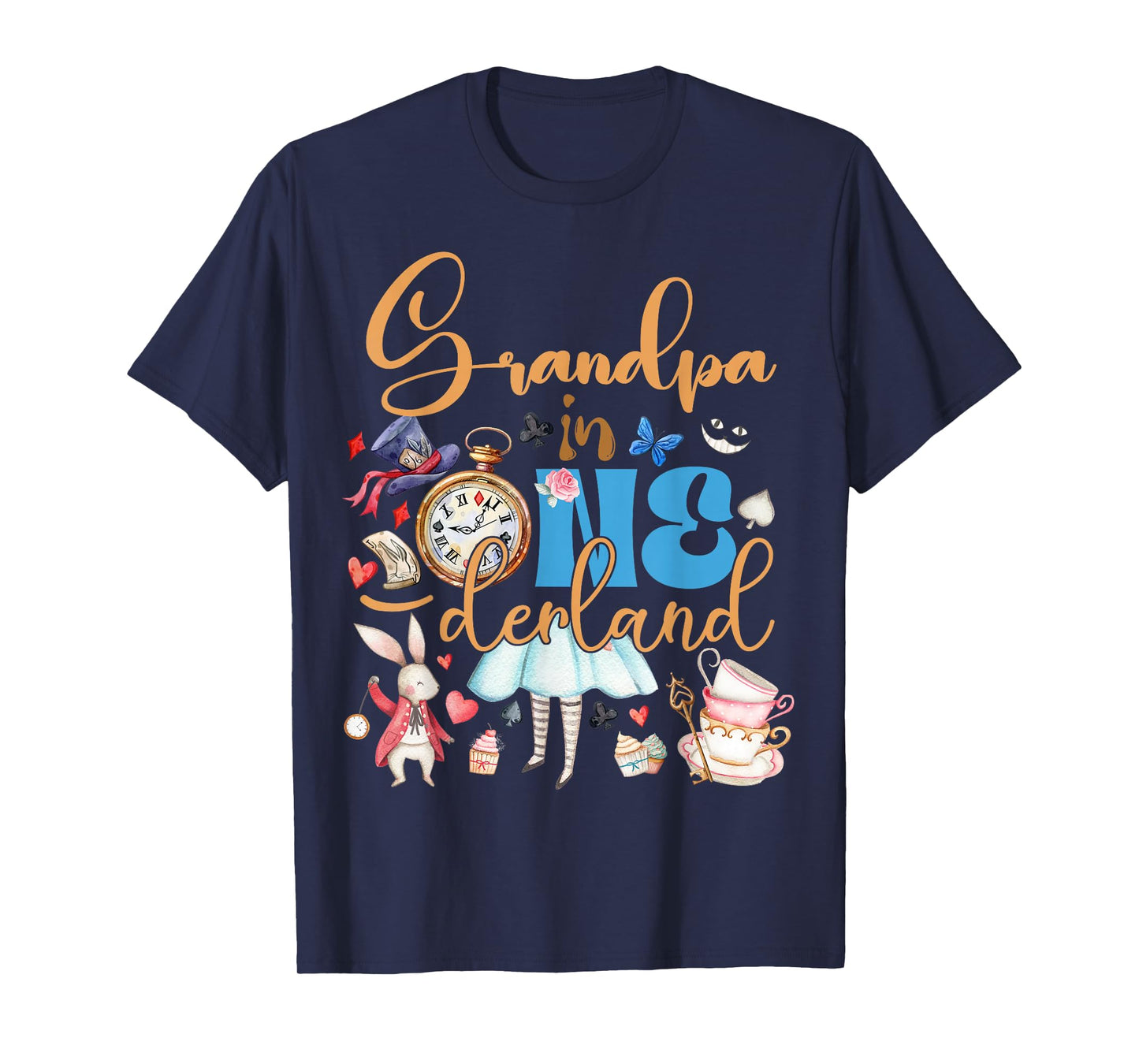 Alice Grandpa in ONEderland Birthday Family T-Shirt