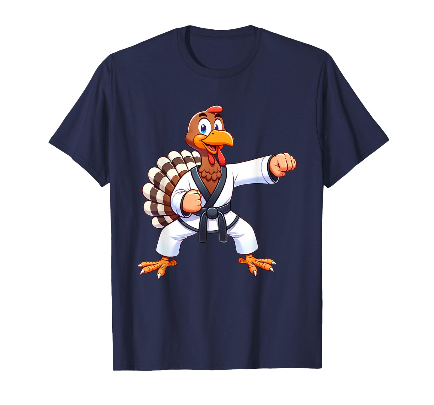 Thanksgiving MMA Kickboxing Judo Karate Turkey Kids Teens T-Shirt