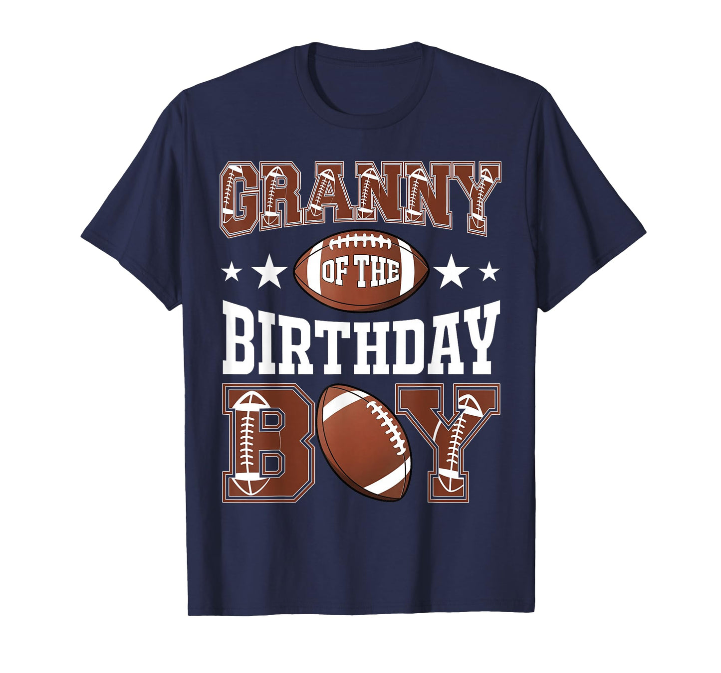 Granny Of The Birthday Boy Football Game Day T-Shirt