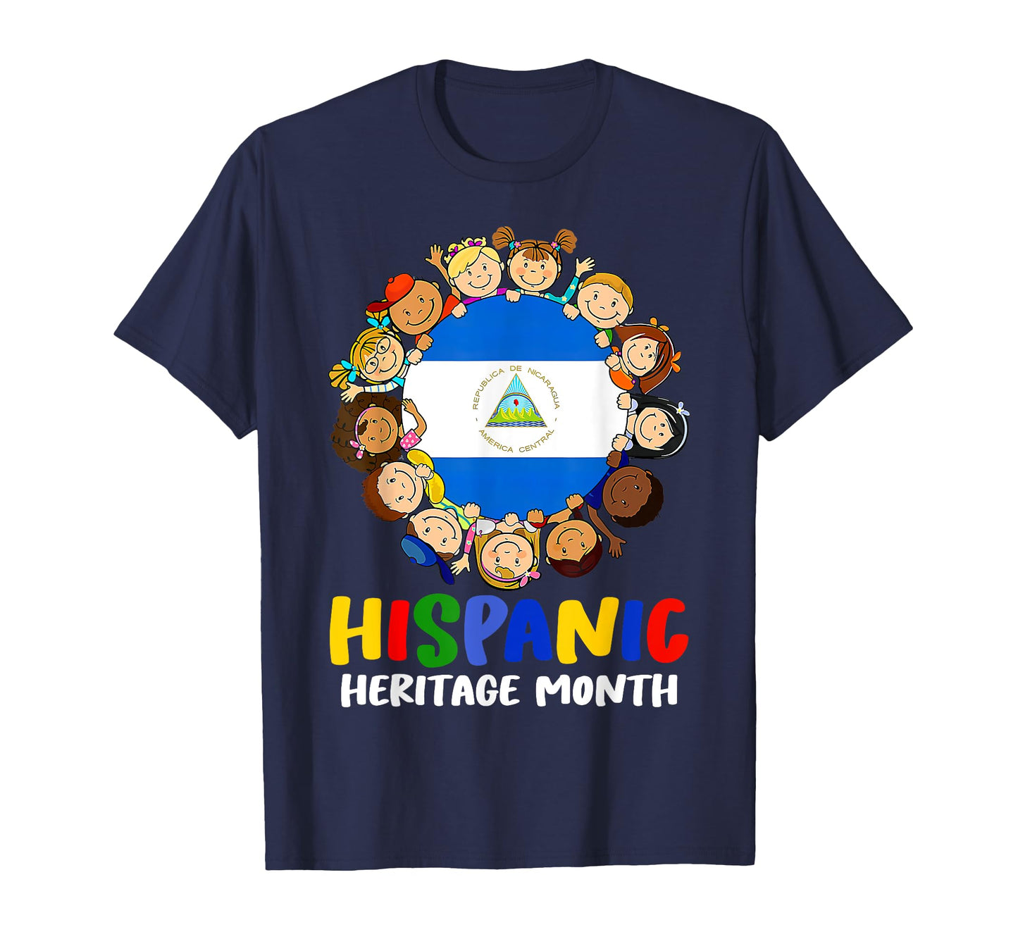 Hispanic Heritage Month Nicaragua Kids Boys Girls T-Shirt