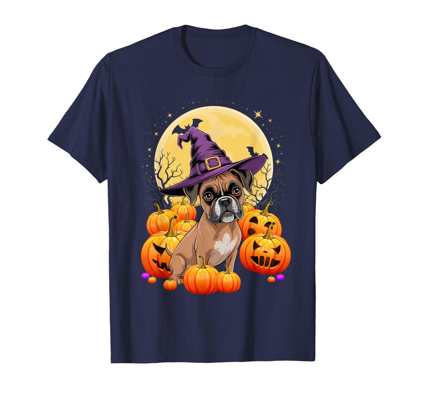 Halloween Boxer Dog Pumpkin Costume for Men Women Kids T-Shirt