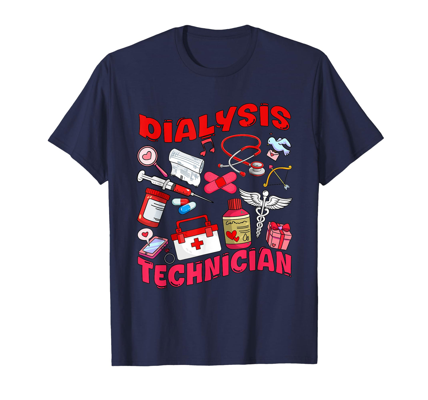 Dialysis Technician Nurse Job Tools Valentine Medical Team T-Shirt