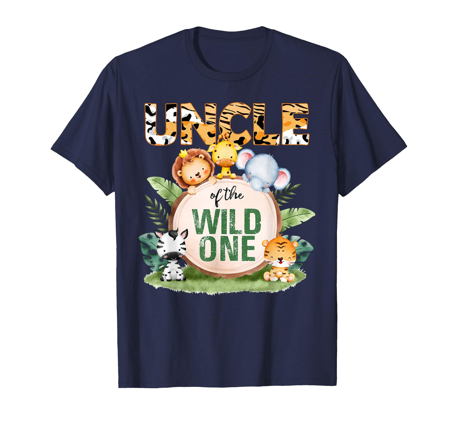 Uncle Of The Wild One 1st Birthday Safari Family Matching T-Shirt
