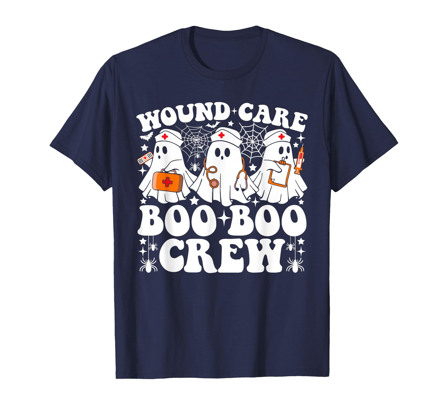 Wound Care Boo Boo Crew Nurse Funny Ghost Halloween Nurse T-Shirt