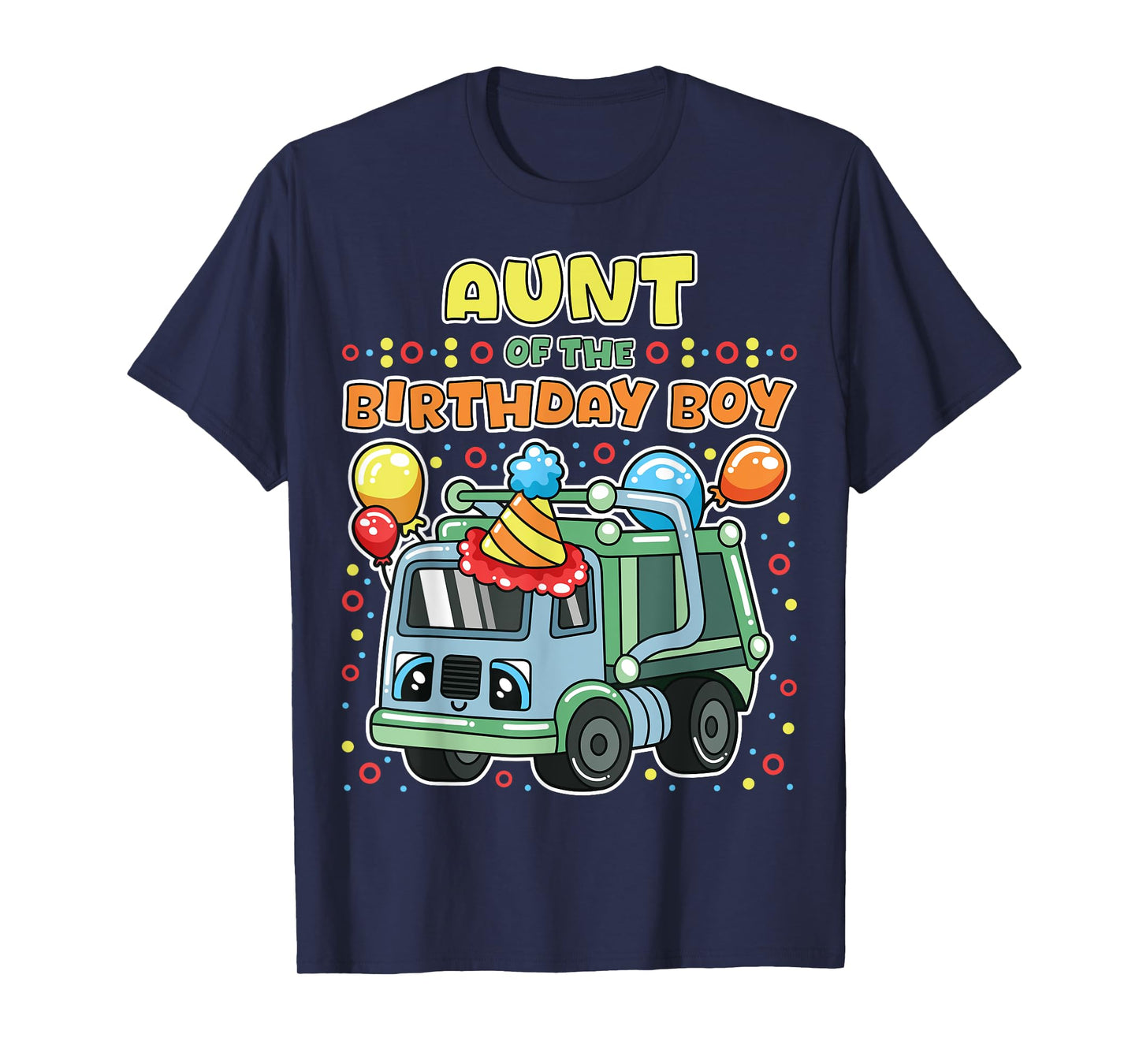 Aunt of the Birthday Boy Recycling Trash Eco Family Party T-Shirt