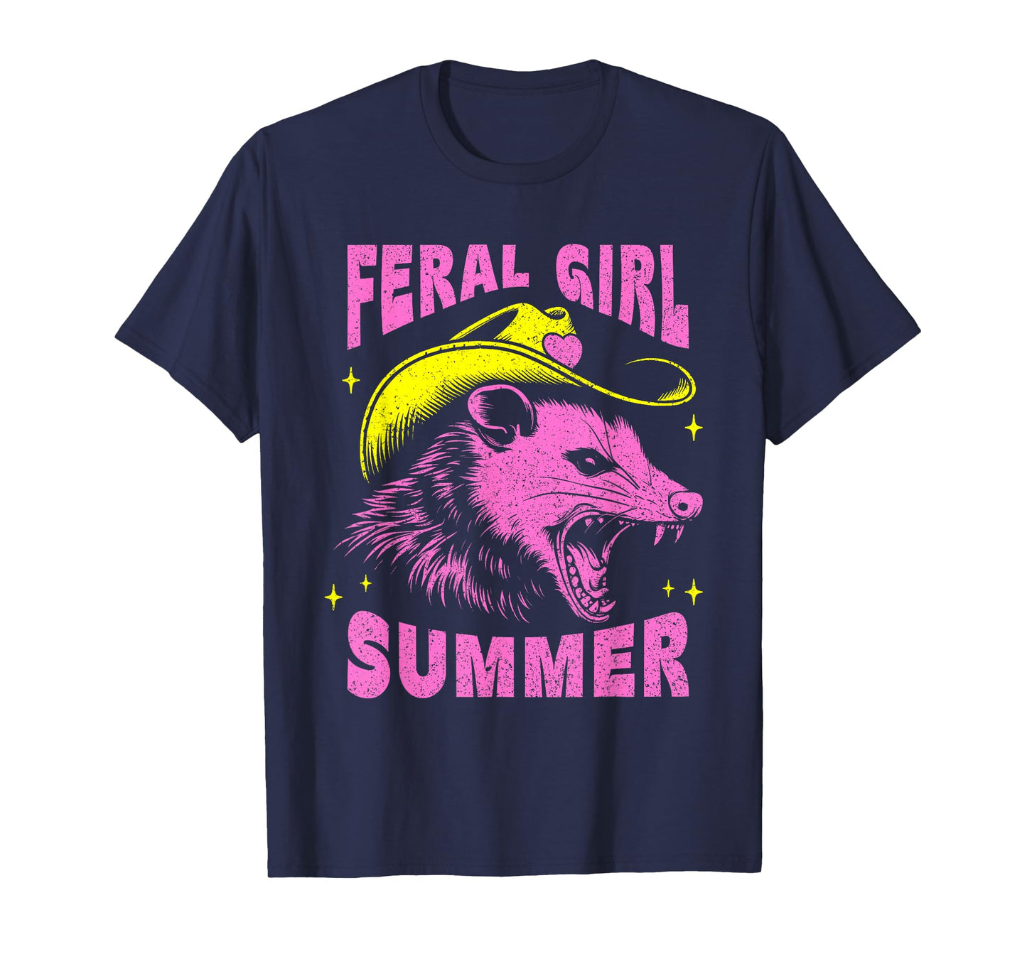 Feral Girl Summer Opossum Vintage T-Shirt