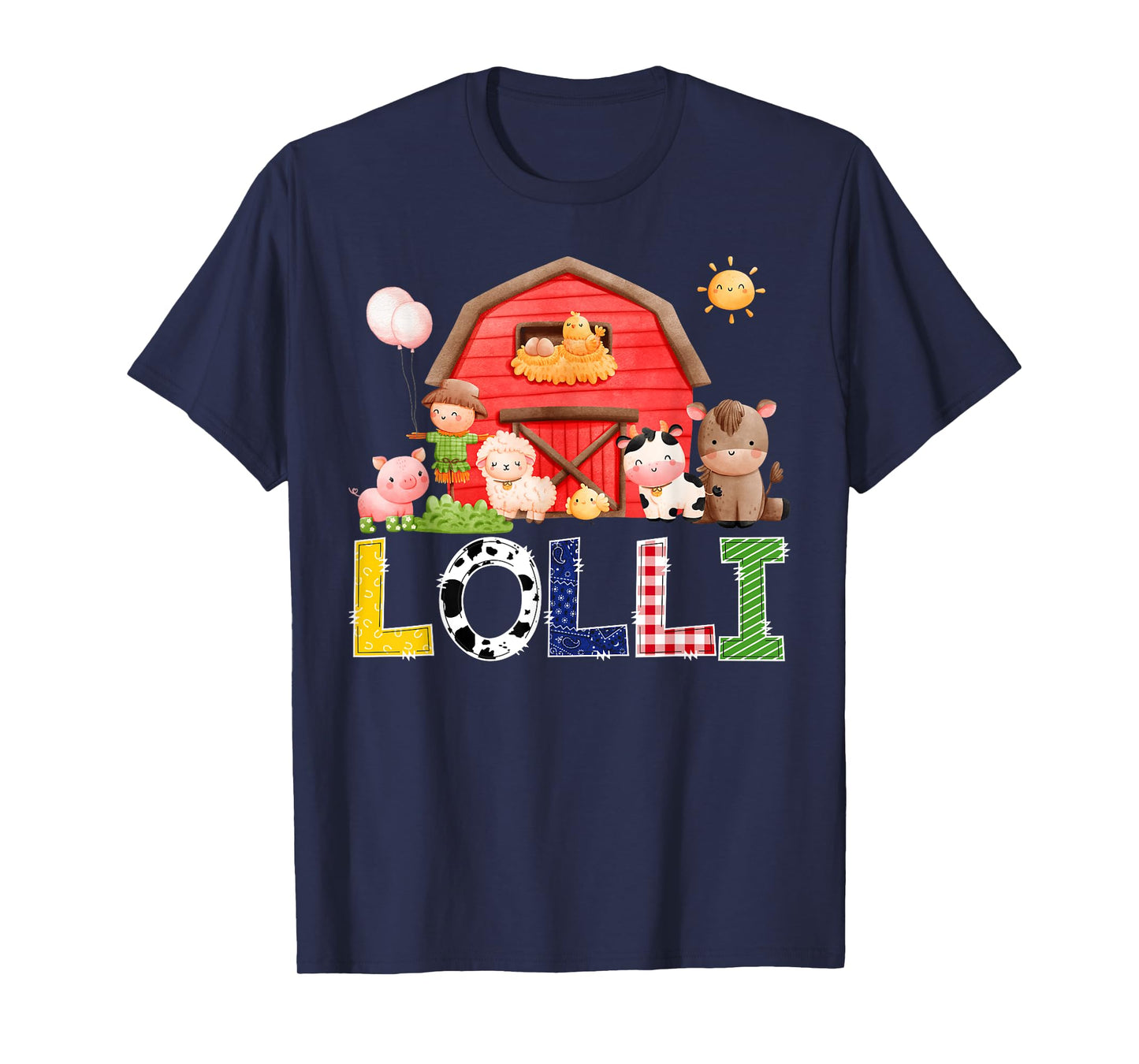 Lolli Red Farm Cow Birthday Boy Party Matching Family T-Shirt