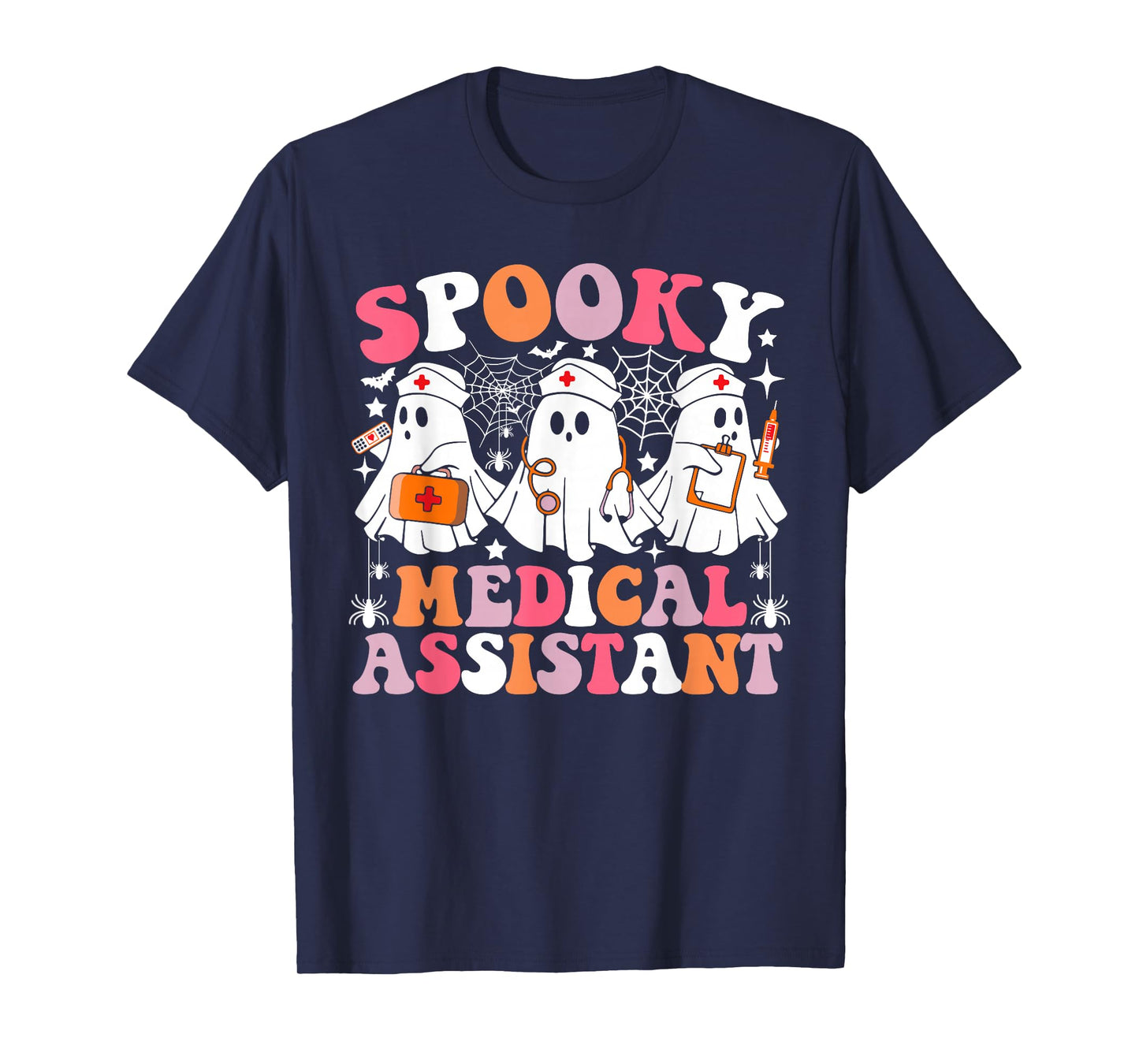 Spooky Medical Assistant Funny Ghost Halloween Costume T-Shirt