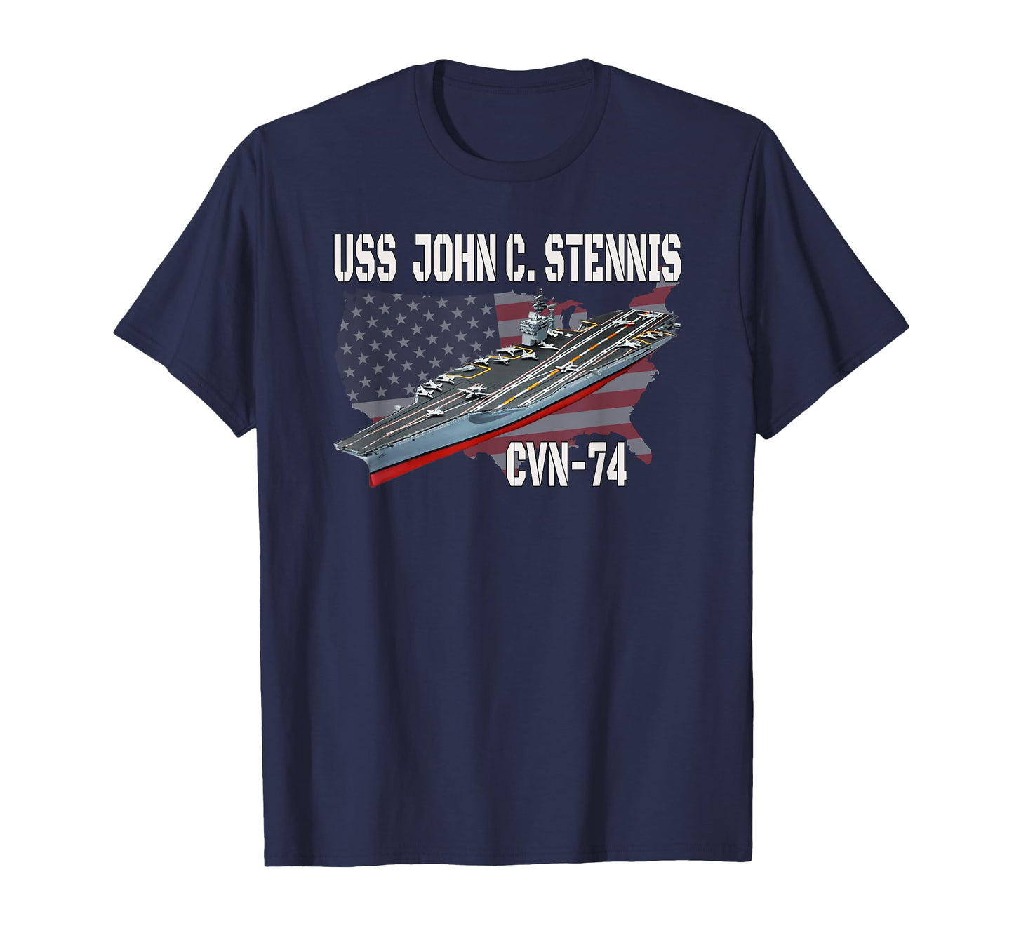 USS John C. Stennis CVN-74 Aircraft Carrier Veterans Day T-Shirt