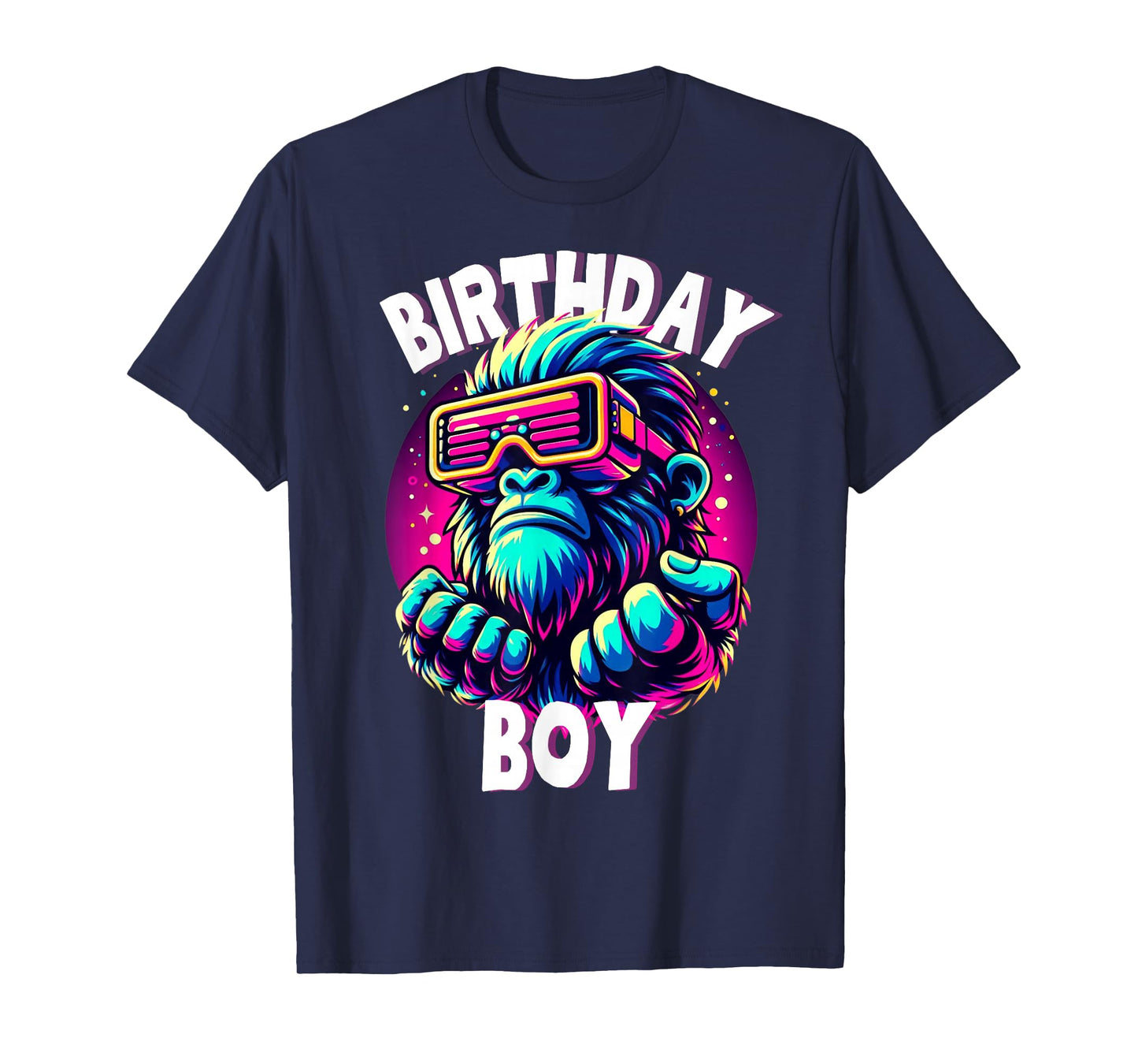 Gorilla Birthday Funny Gorilla Boys Adult Girl Family Party T-Shirt