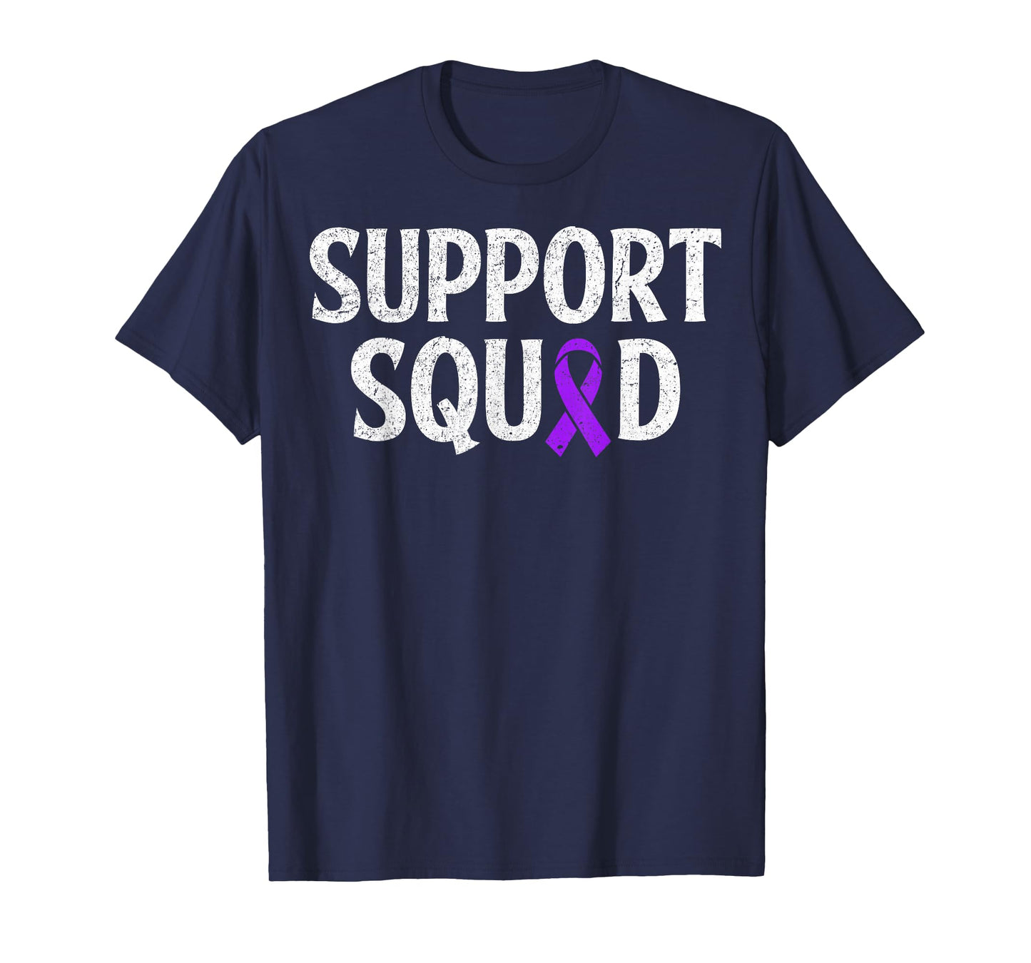 Purple Ribbon Support Squad Pancreatic Cancer Awareness T-Shirt