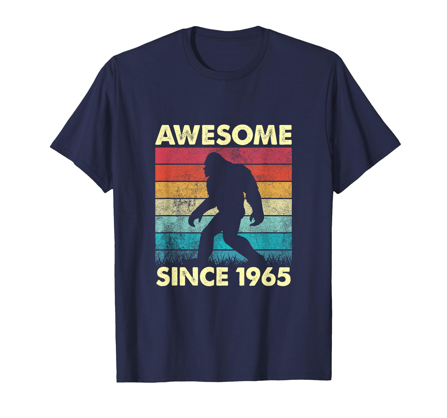 Vintage Bigfoot 59 Years Awesome Since 1965 Birthday T-Shirt