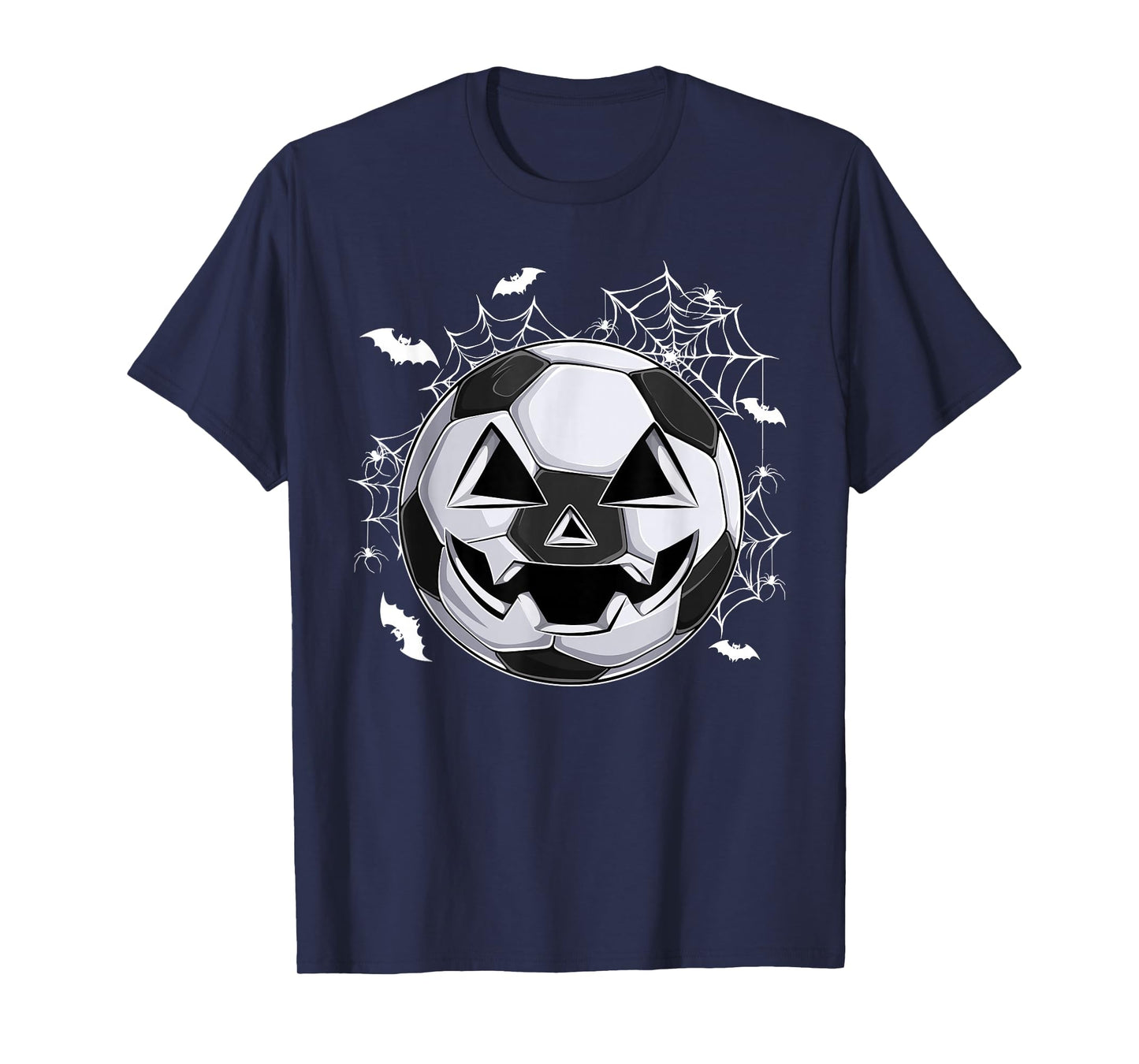 Soccer Jack O Lantern Pumpkin Face Halloween Costume Boys T-Shirt