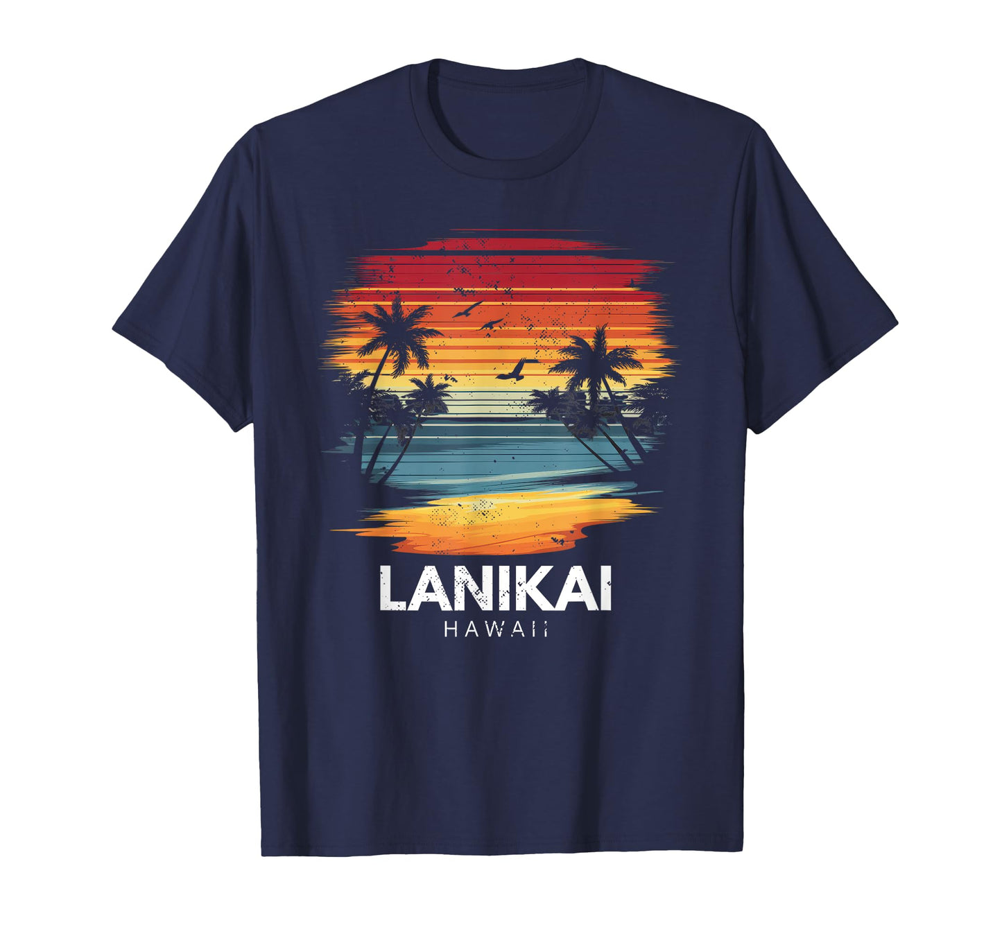 Lanikai Beach Hawaii Surfboard Surfing Vintage T-Shirt