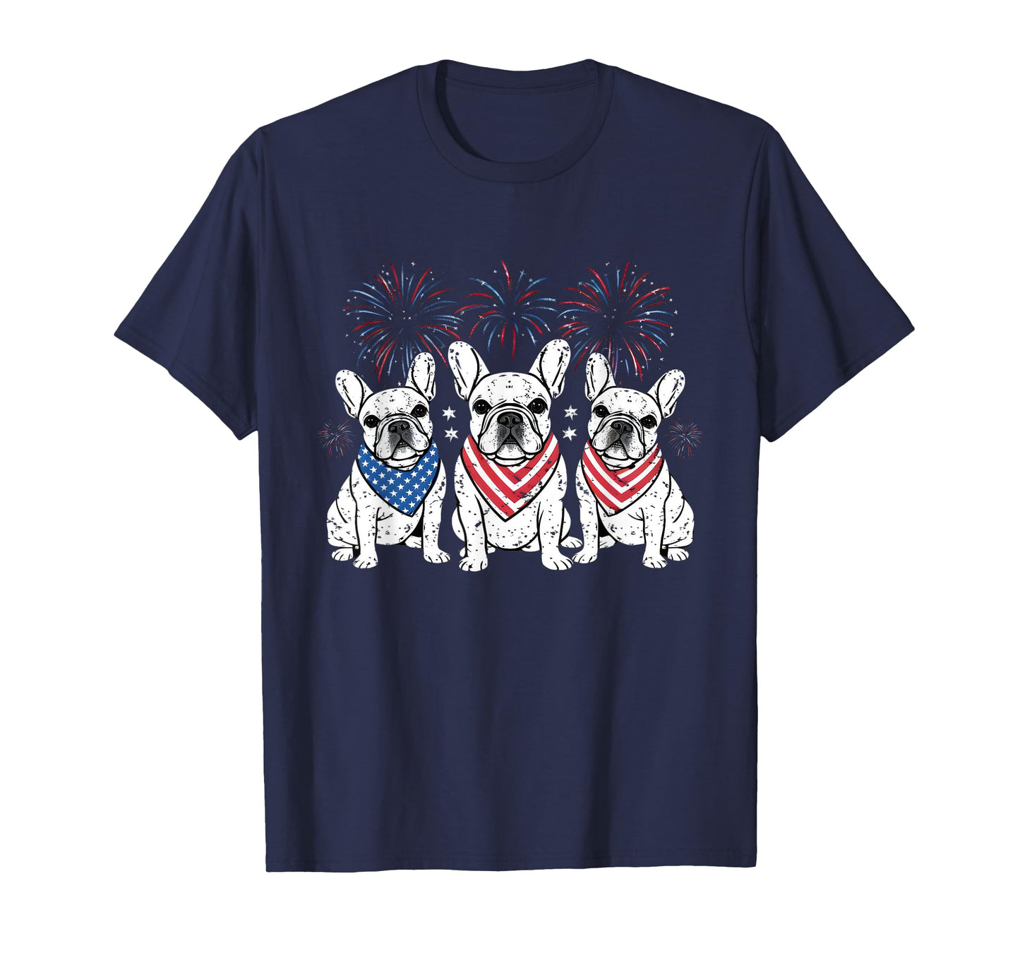 French Bulldog American Flag 4th Of July Independence Day T-Shirt