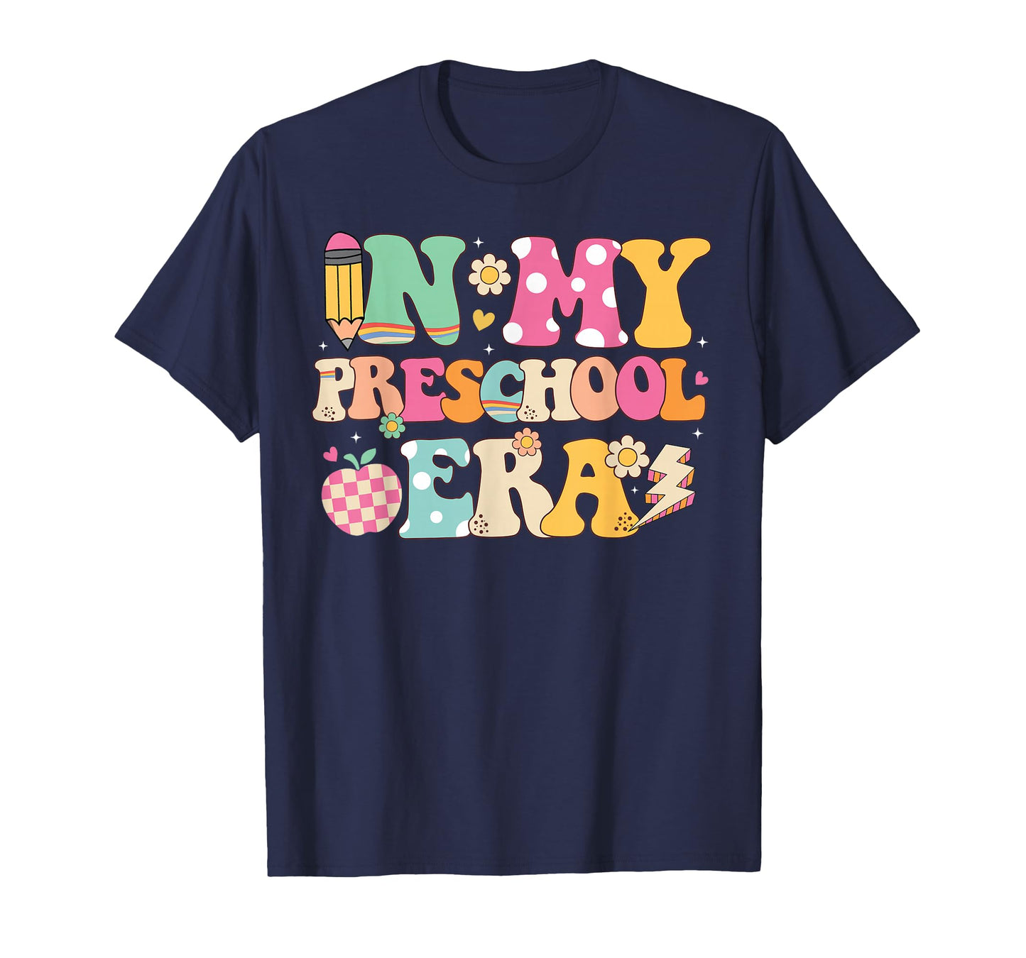 In My Preschool Era Girl Back To School Preschool Teacher T-Shirt