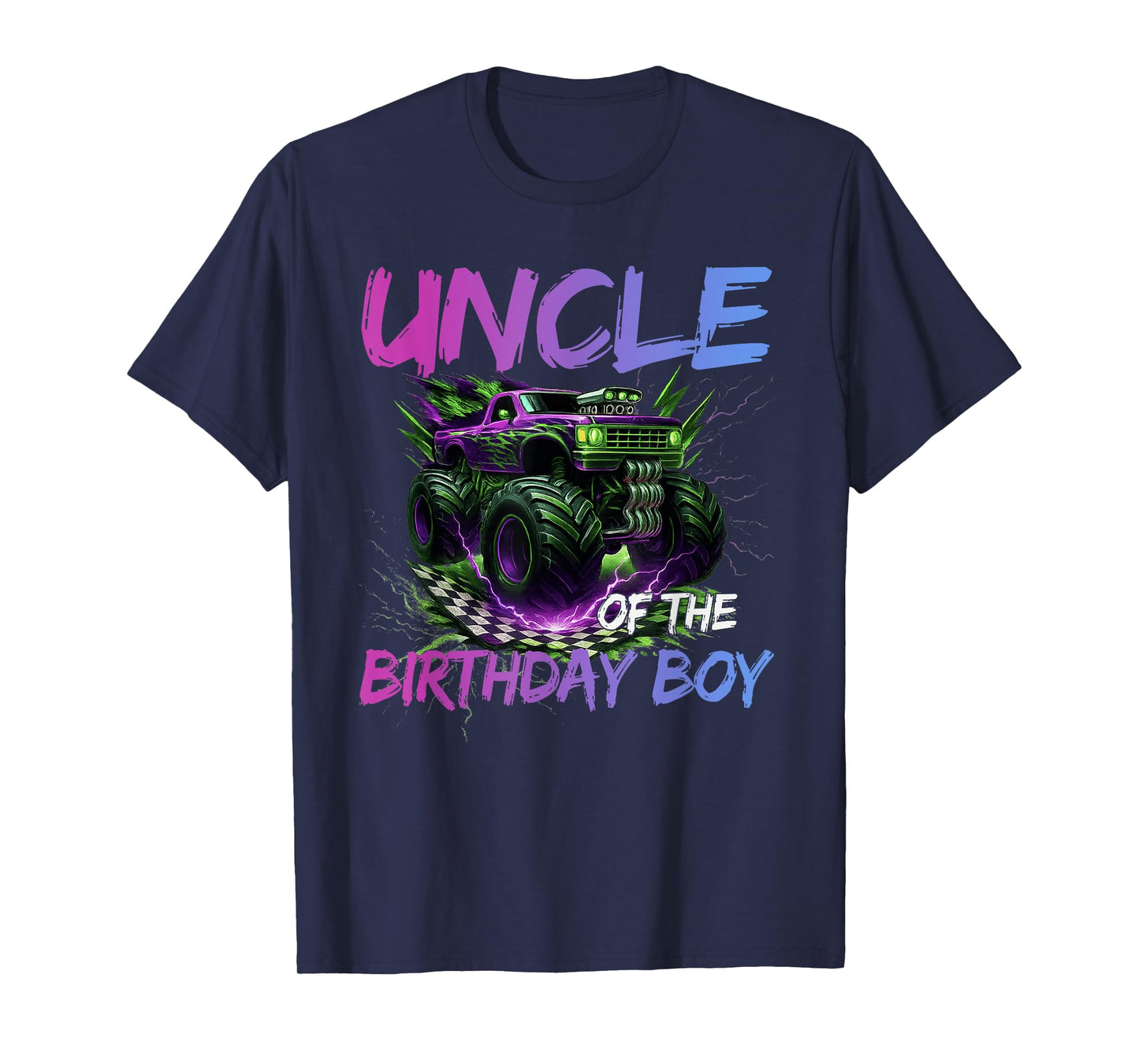 Uncle of The Birthday Boy Monster Truck Birthday T-Shirt