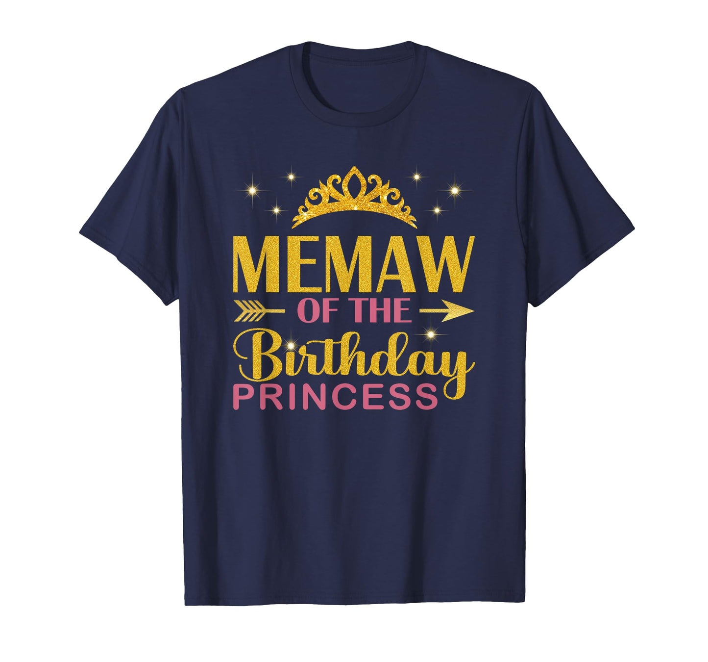 Memaw Of The Birthday Princess Birthday Girl Kid Family T-Shirt