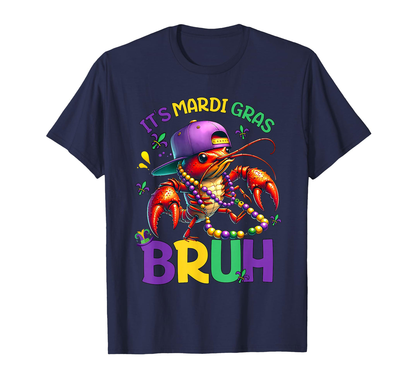 Bruh Mardi Gras Crawfish Boys Kids Mardi Gras T-Shirt